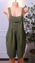 Green Sleeveless Tie-Shoulder Jumpsuit
