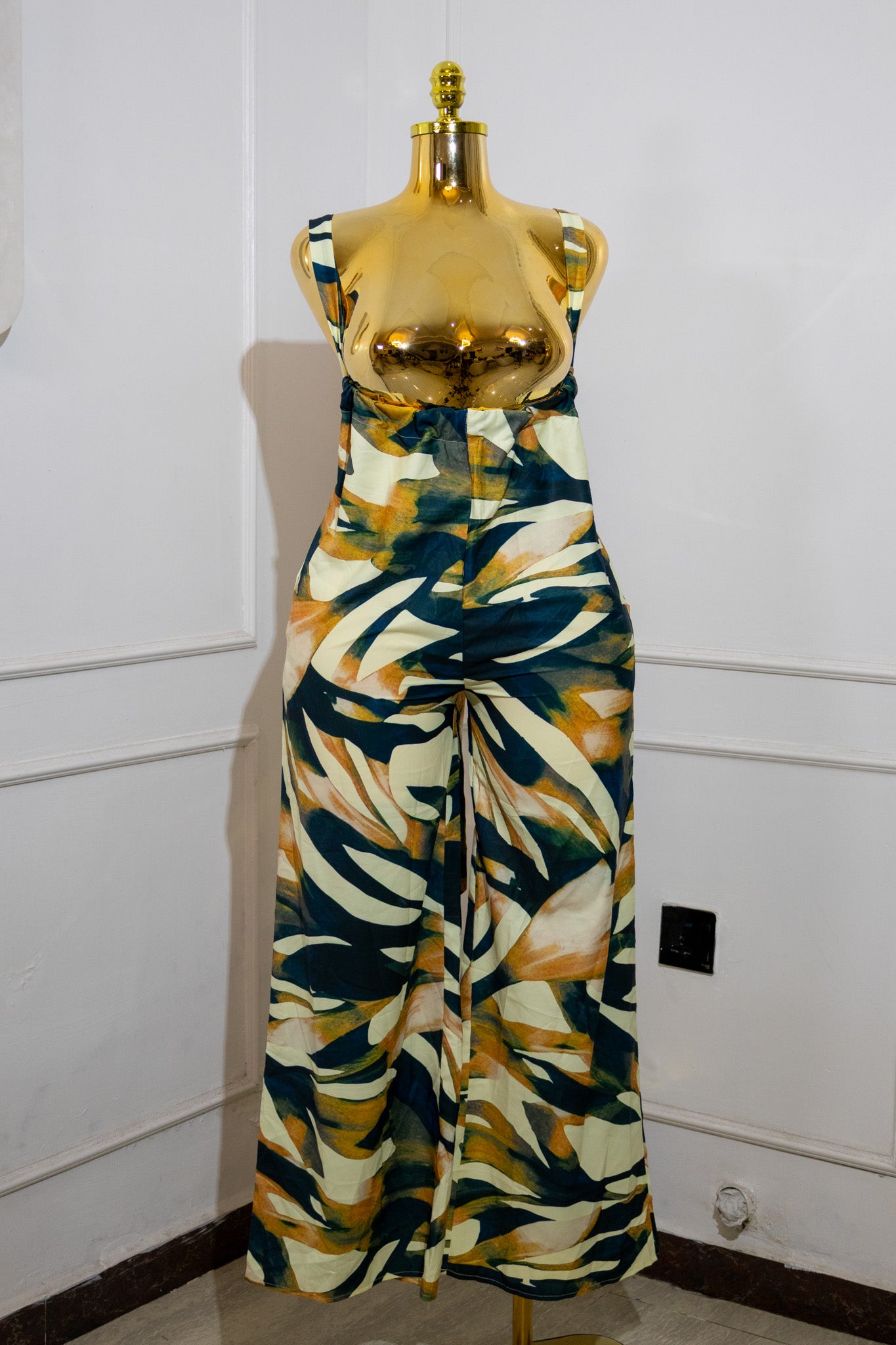 Green Wide-Leg Palazzo Pants
