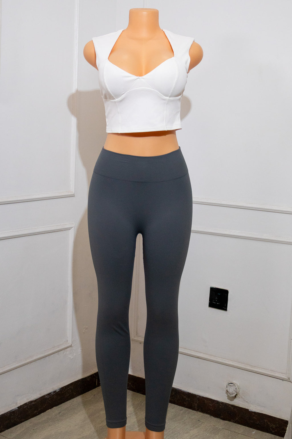 Grey High-Rise Leggings