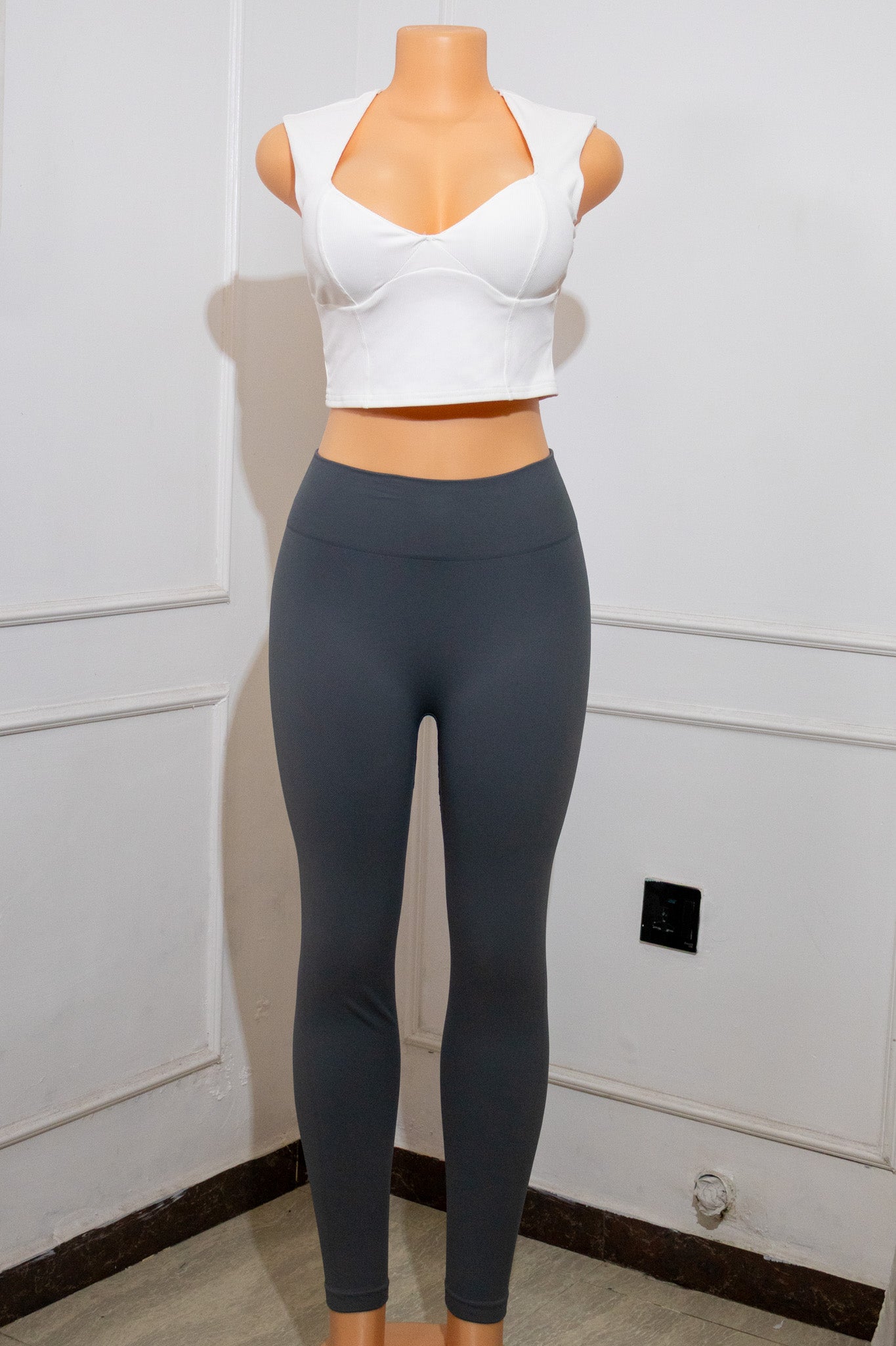 Grey High-Rise Leggings