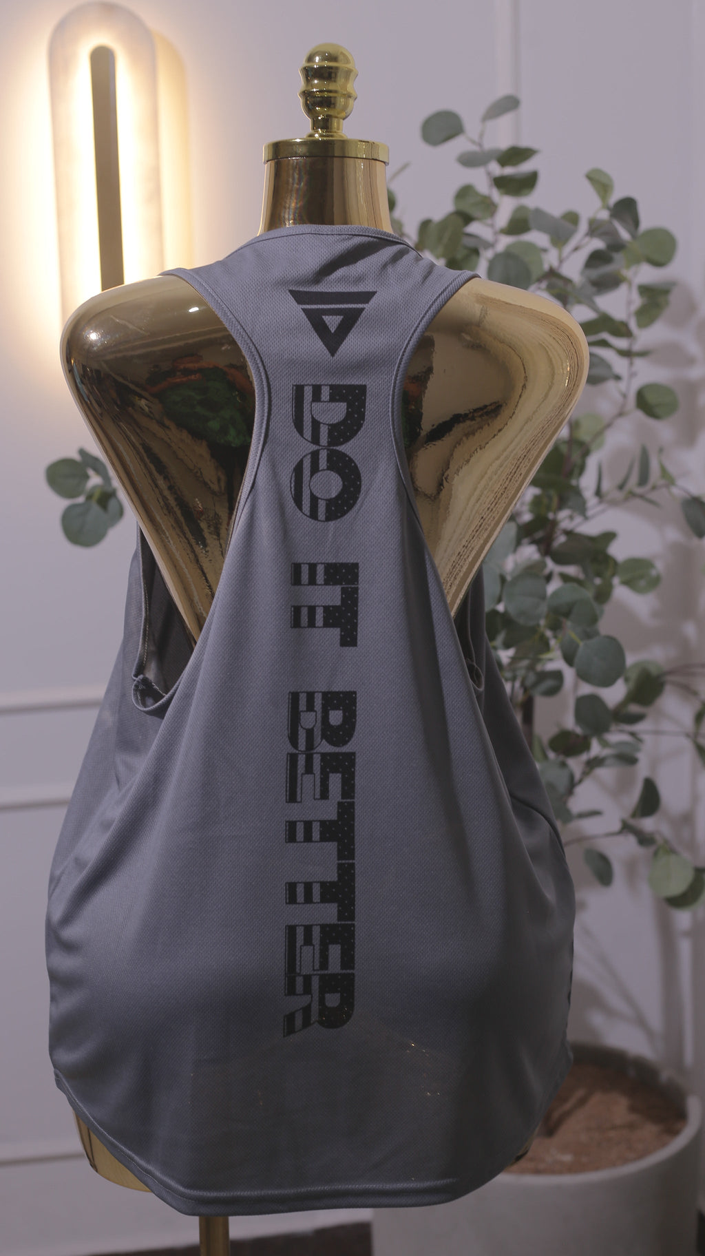 Grey Racerback Athletic Tank