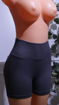 Grey Seamless Biker Shorts