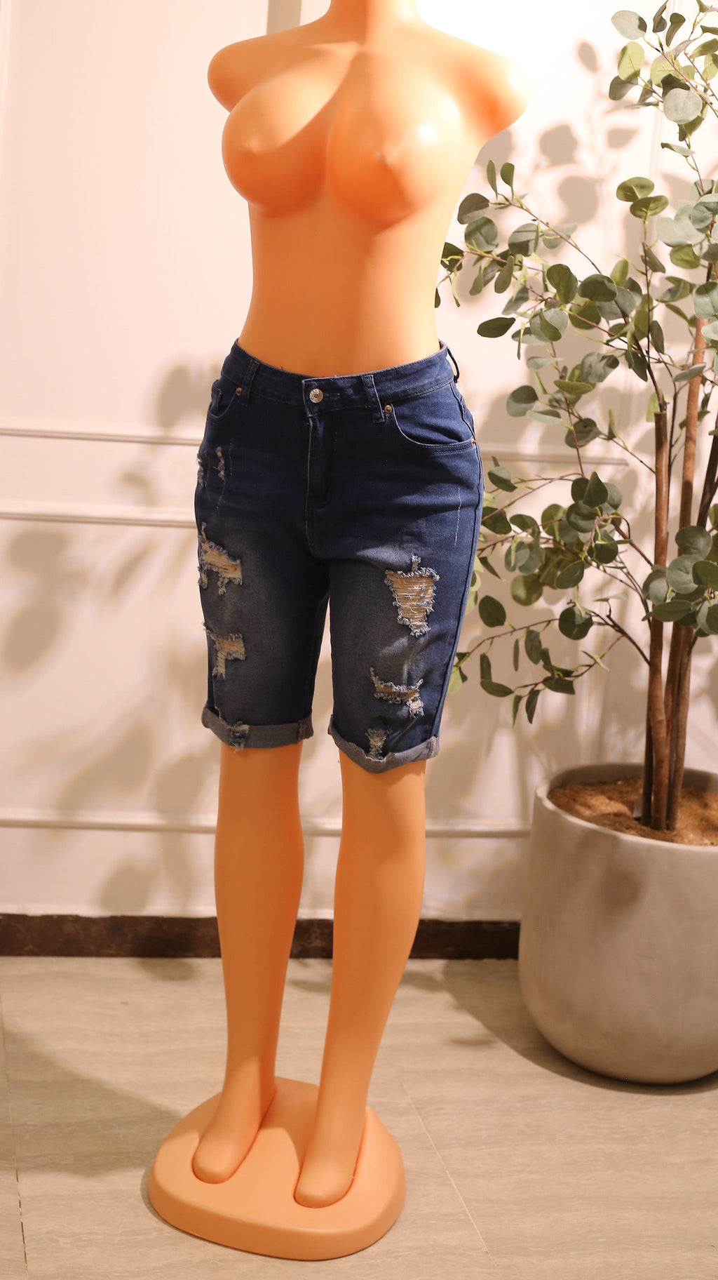 Blue Denim Shorts