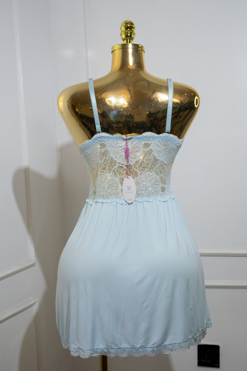 Light Blue Lace Chemise