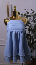 Light Blue Layered Mini Dress
