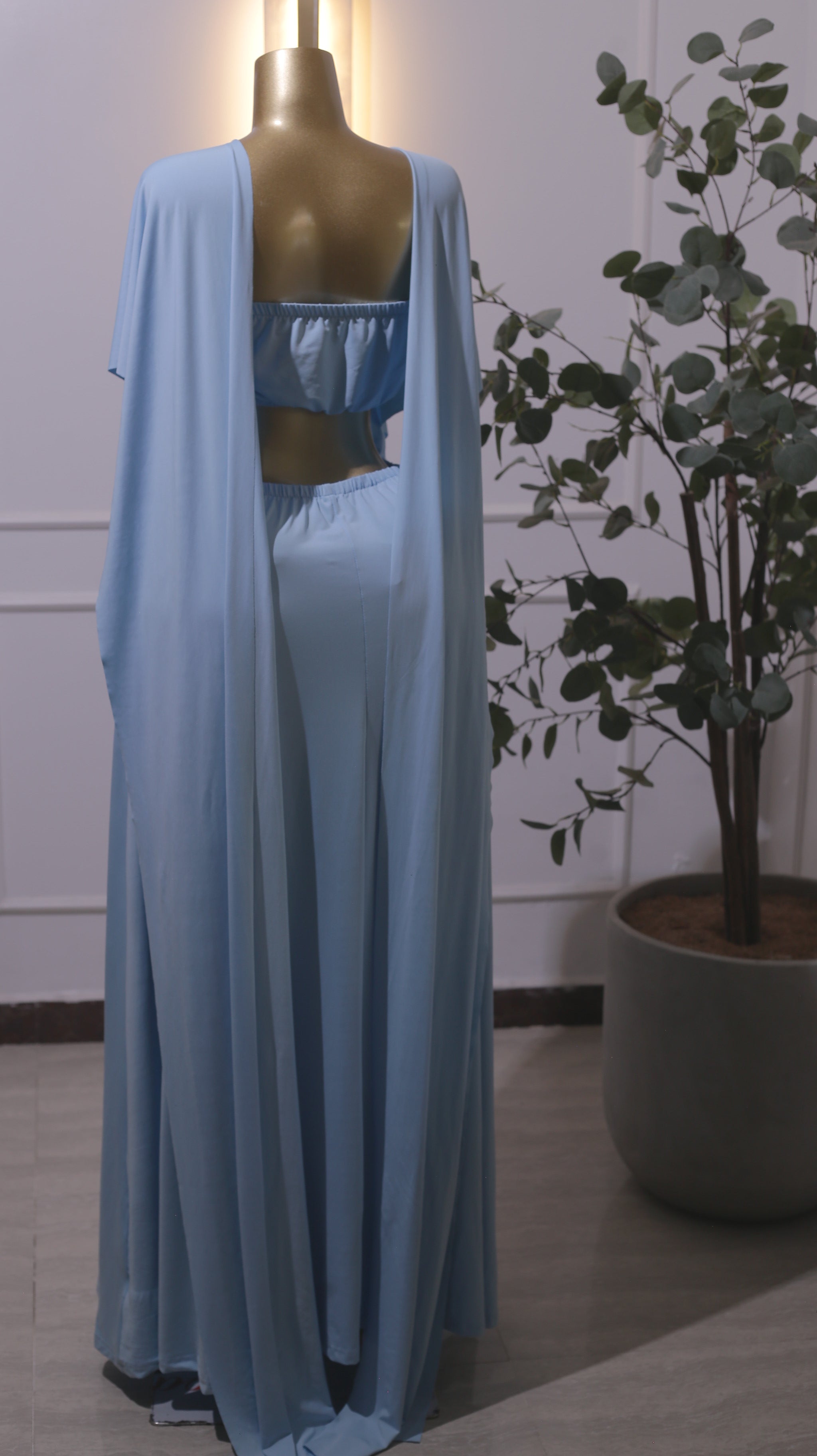 Light Blue convertible wrap dress