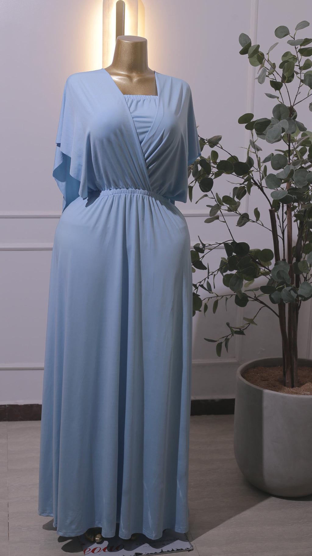 Light Blue convertible wrap dress