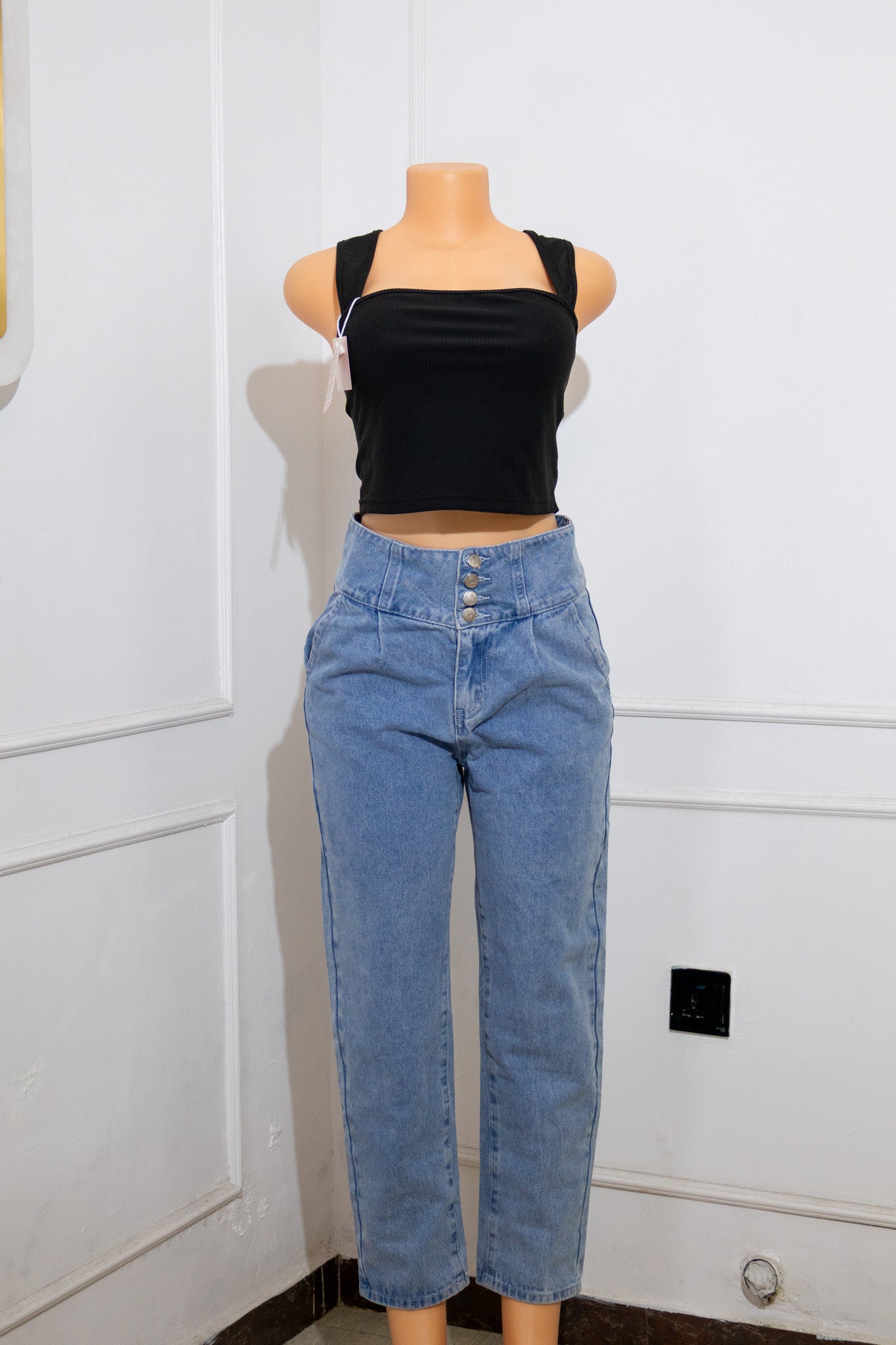 Light Blue Wide-Leg Jeans