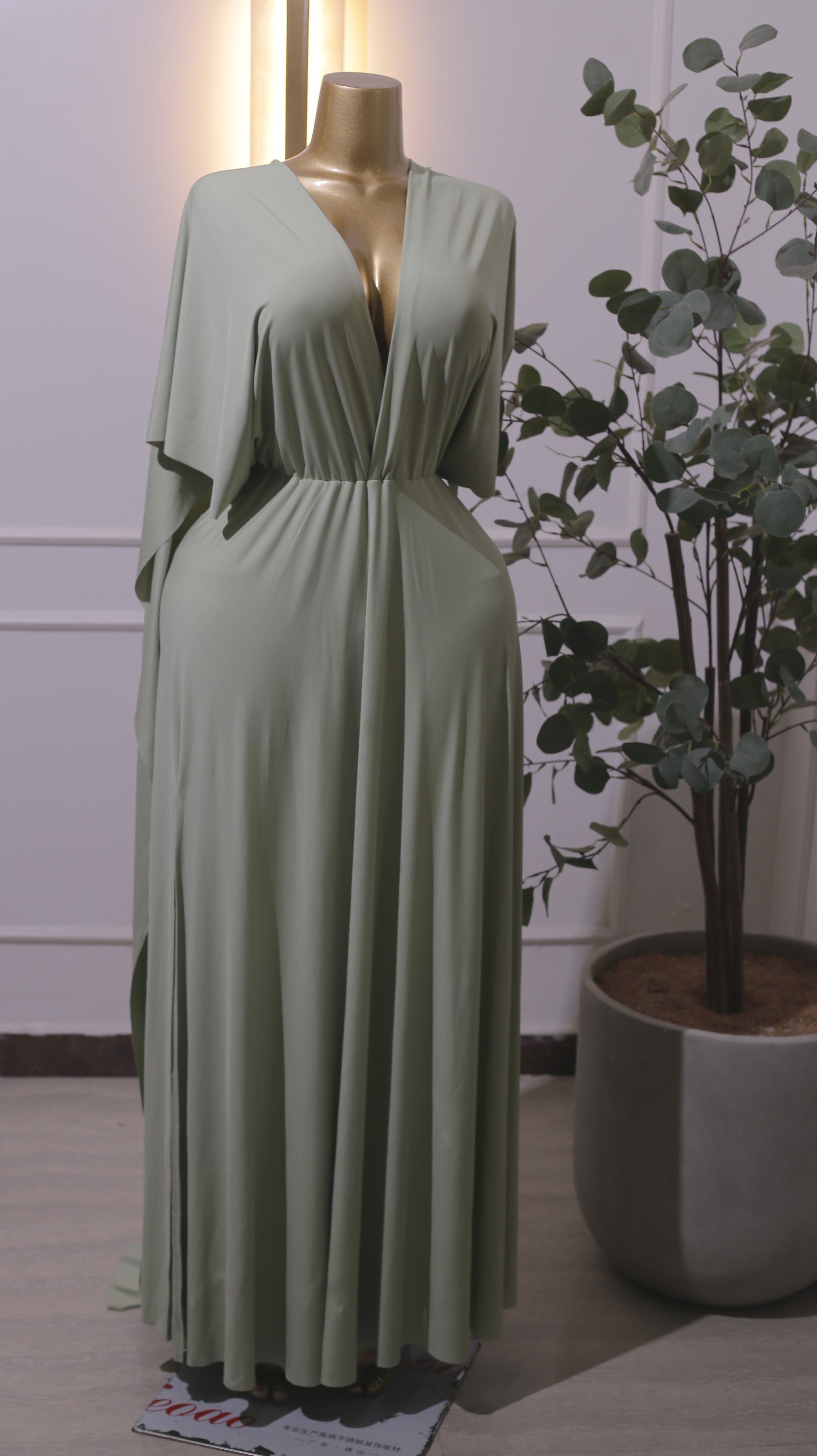 Light Green convertible wrap dress