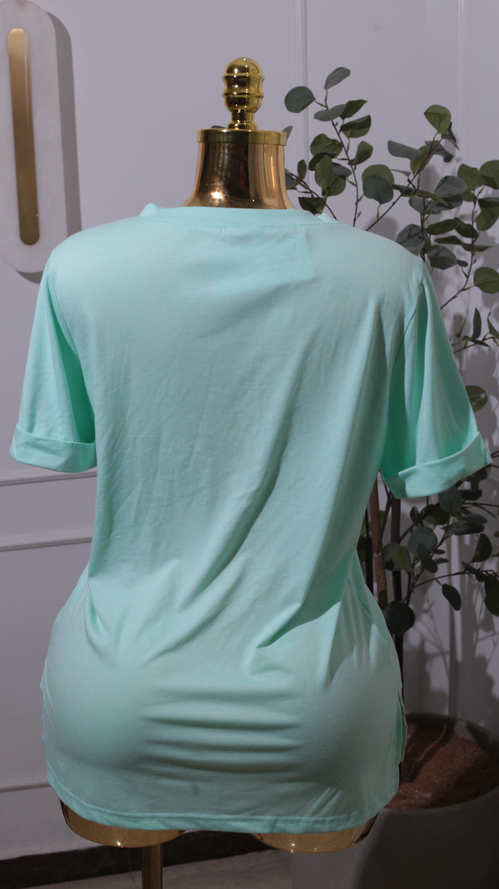 Light Green V-Neck Tee