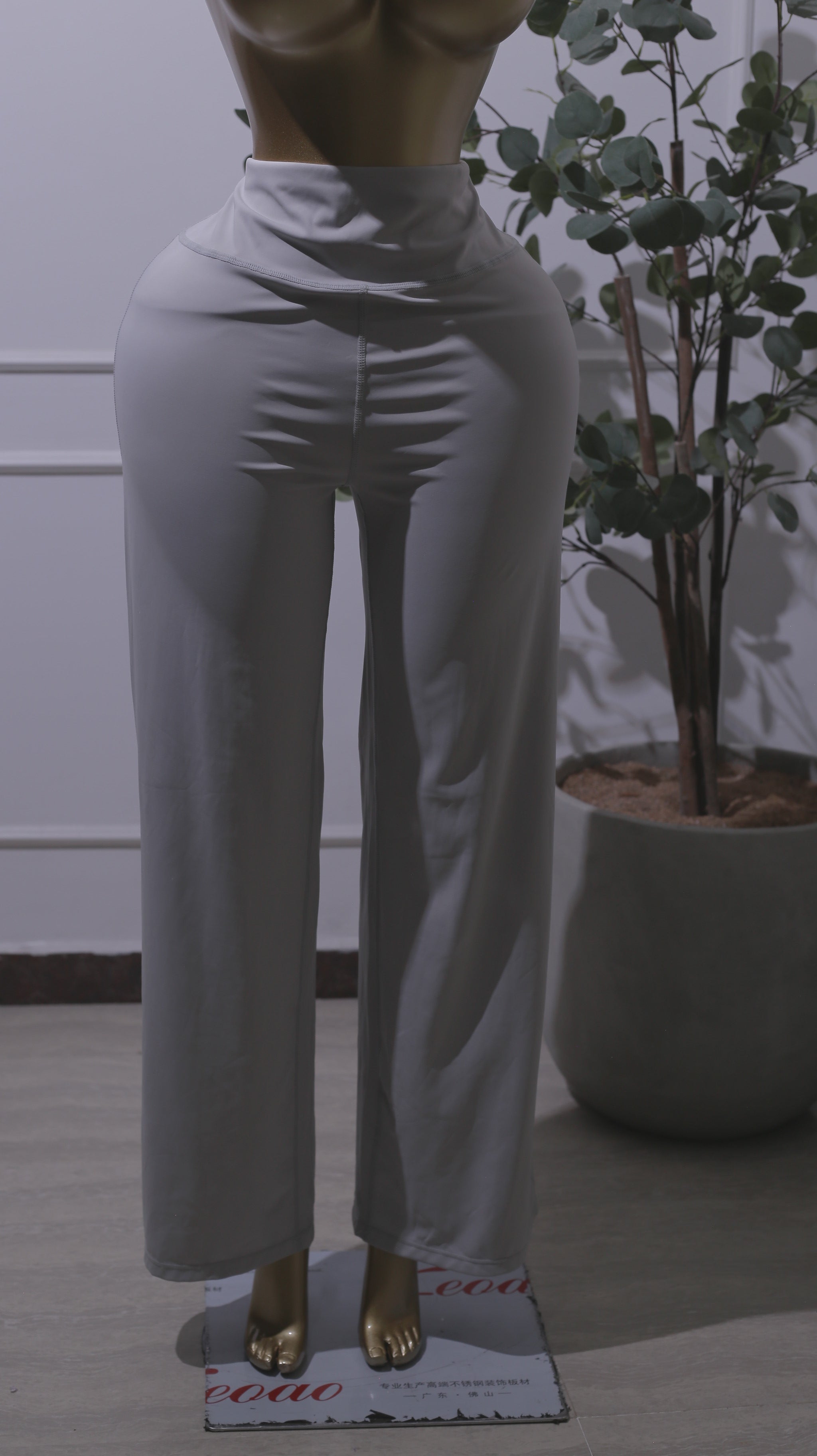 Light Grey Knit Jogger Pants