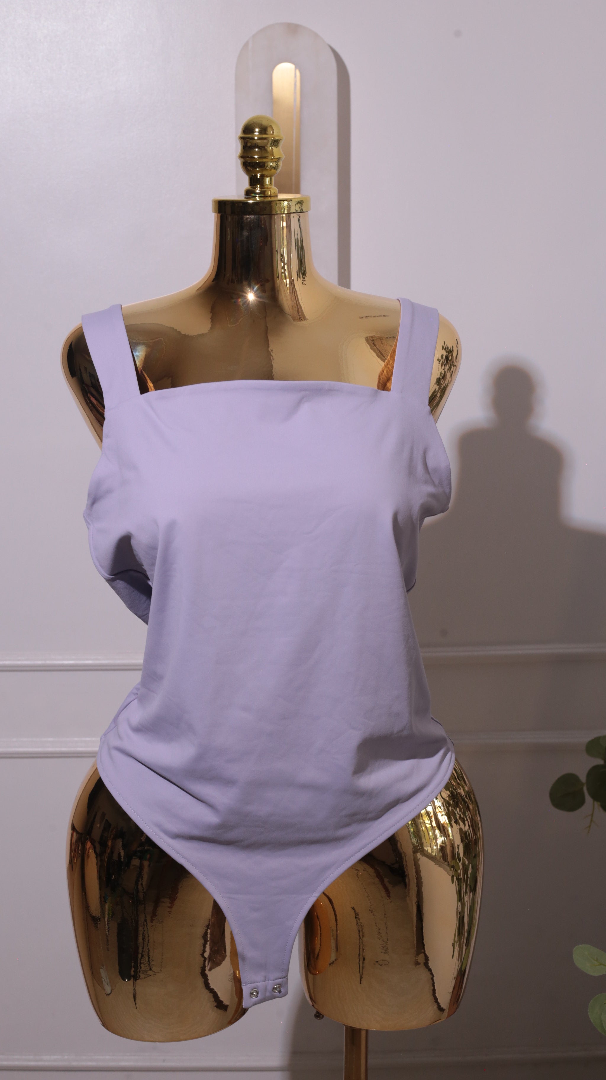 Light Purple Square Neck Bodysuit