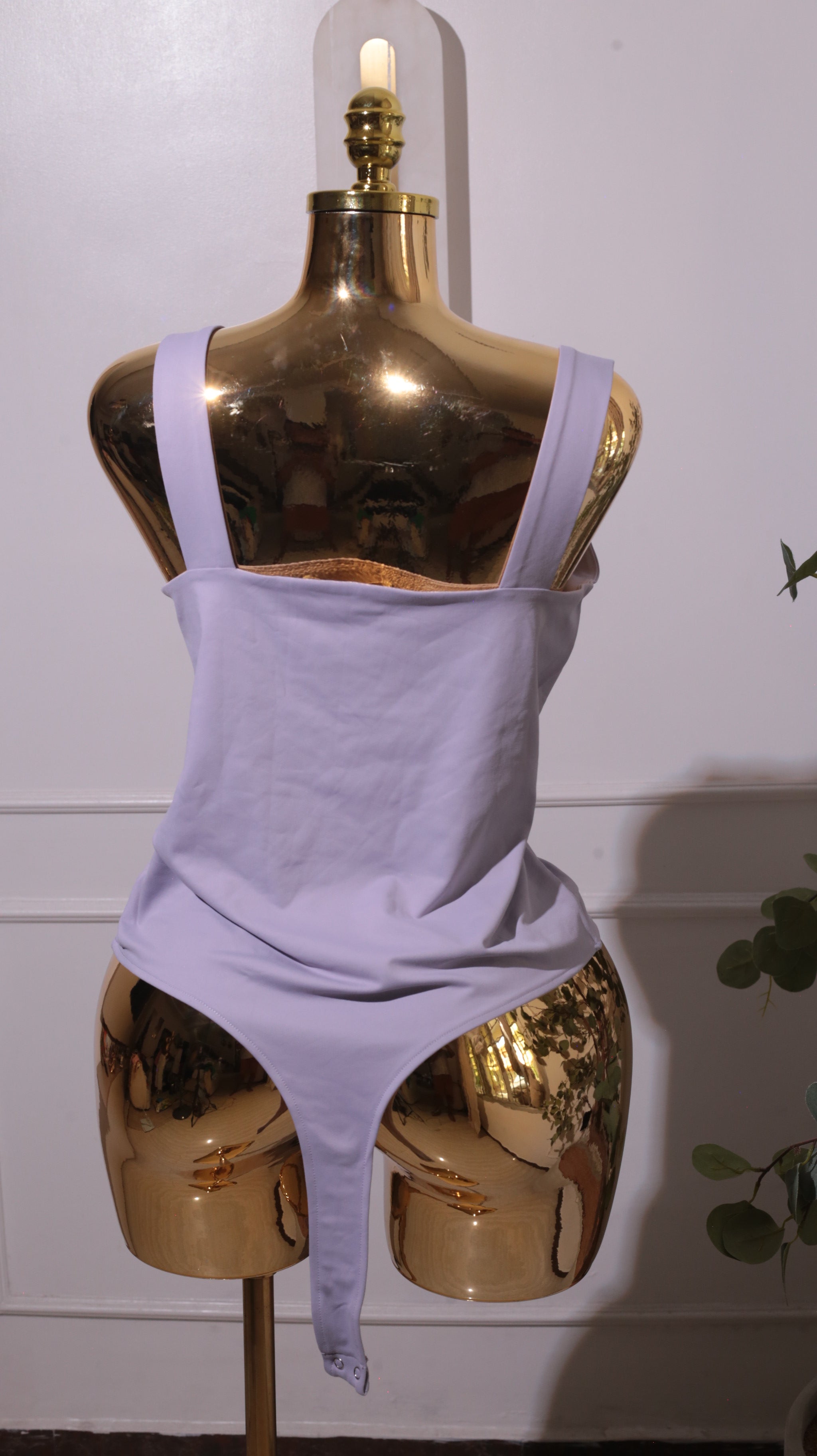 Light Purple Square Neck Bodysuit