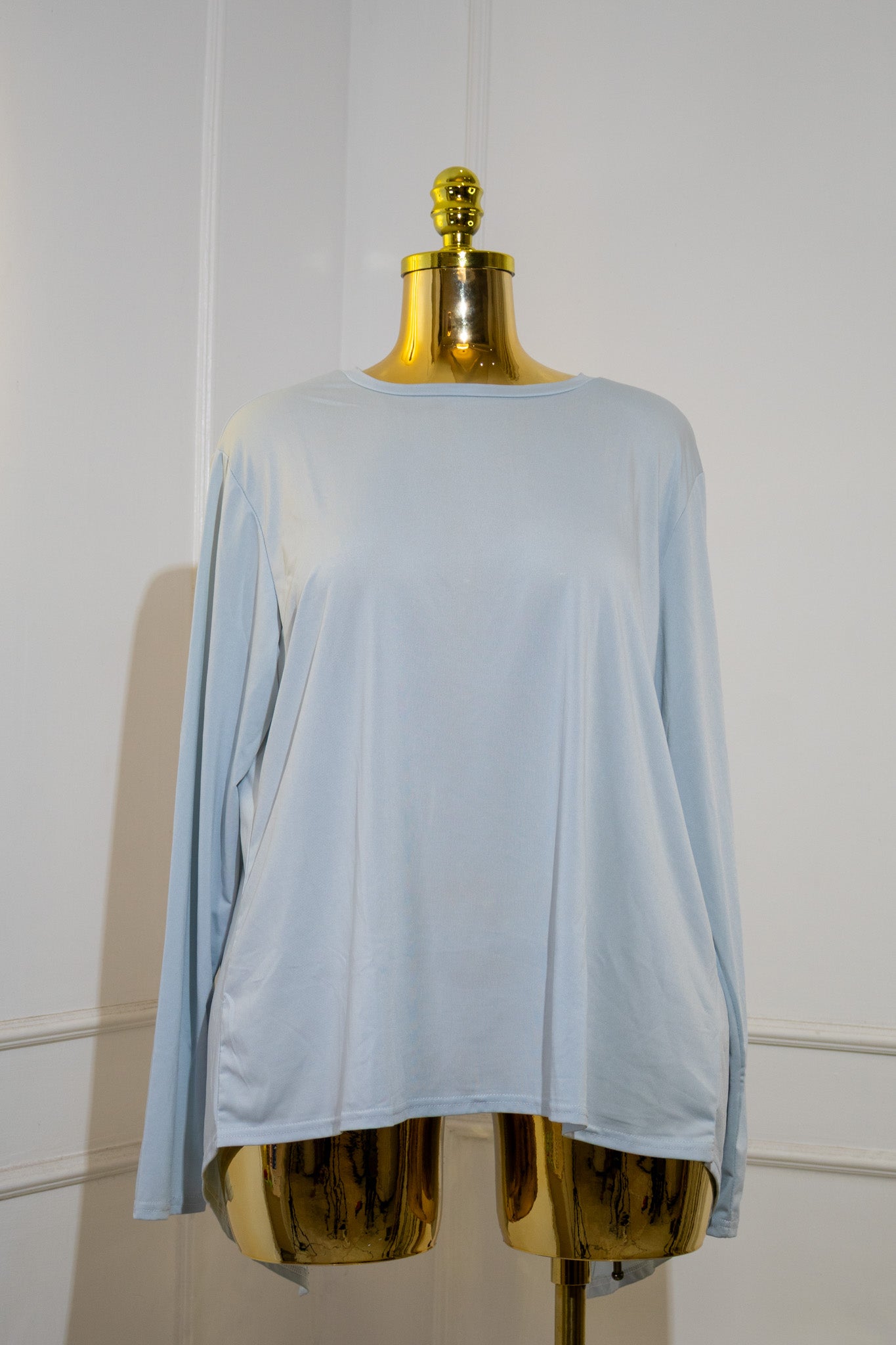 Light Sky Blue Long-Sleeve Top