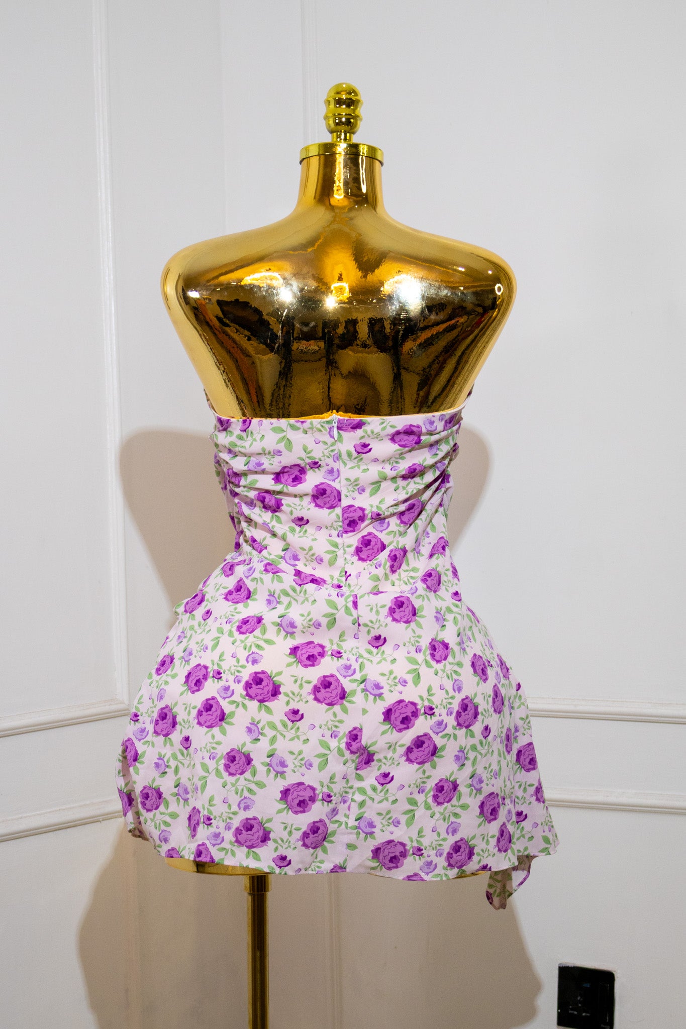 Lilac Floral Corset Mini Dress