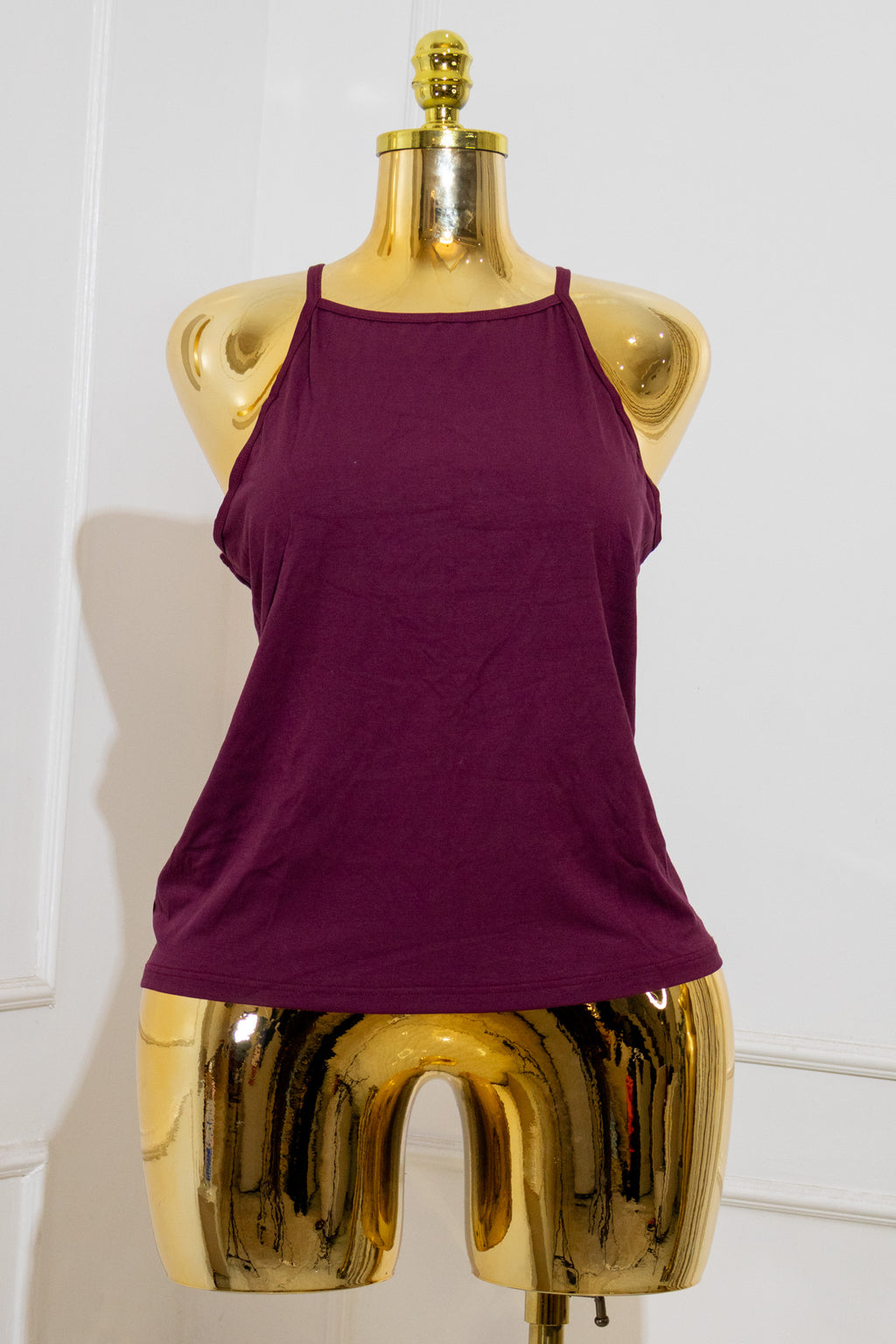 Maroon Halter Crop Top