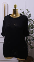 Stüssy O'dyed Mesh Crew T-shirt In Black