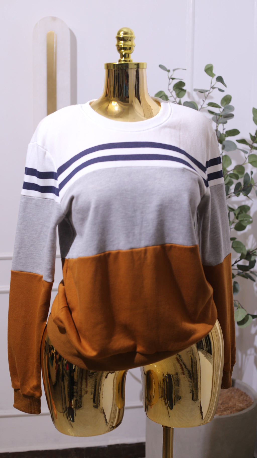 Multi-colored Long-sleeve Top