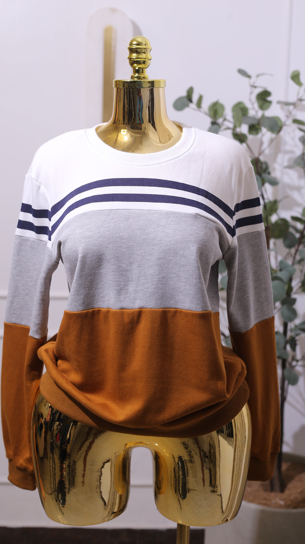 Multi-colored Long-sleeve Top