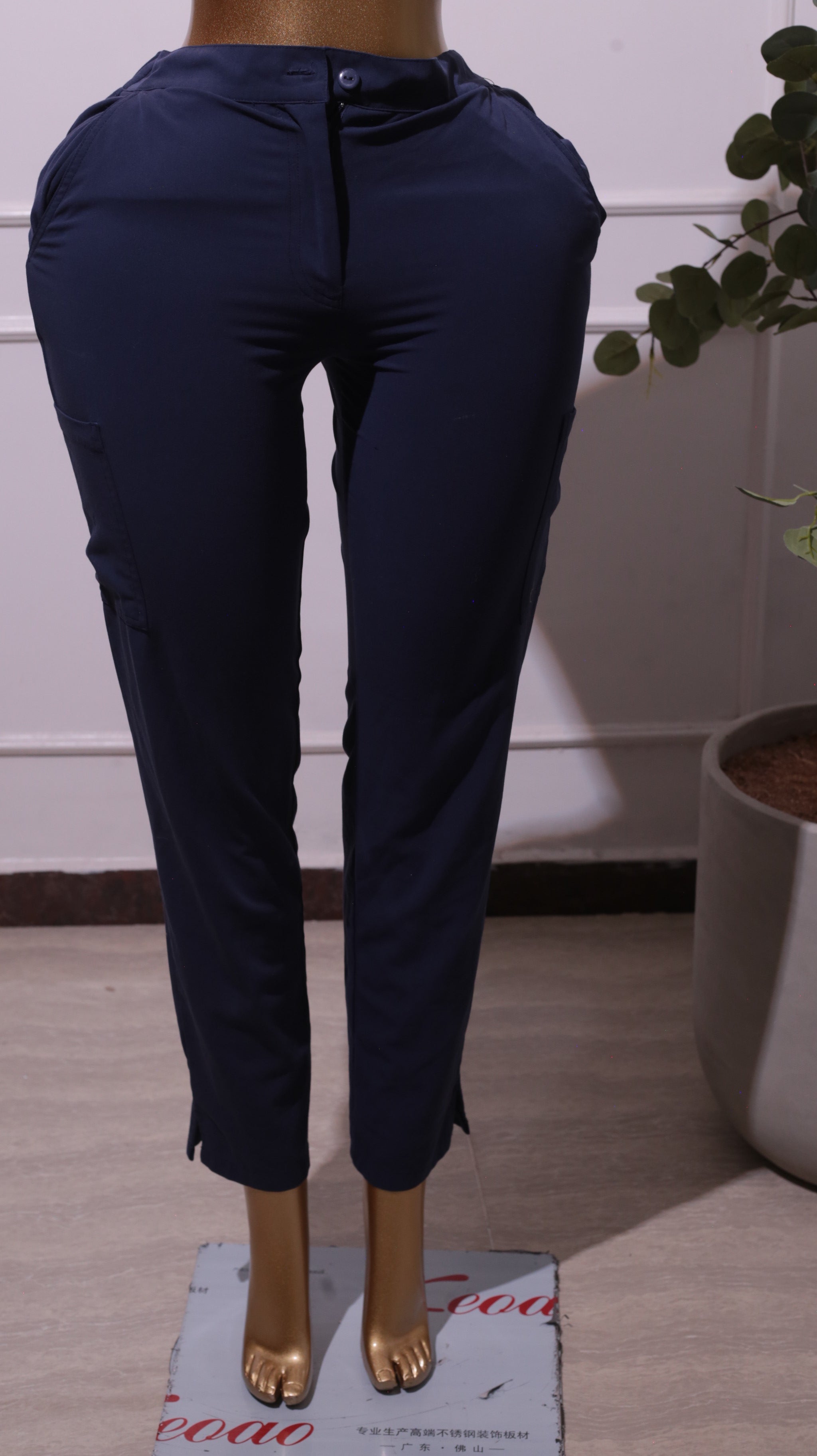 Navy Blue Straight Pants