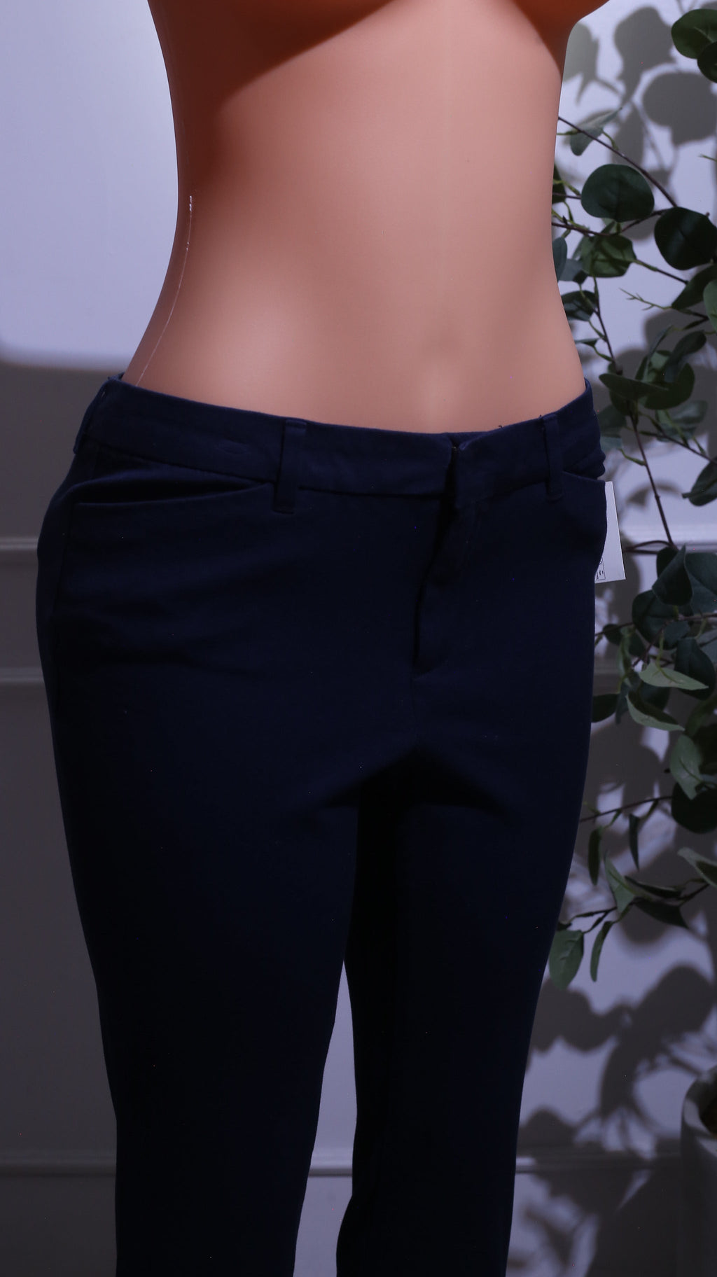 Navy cropped Chino Pants