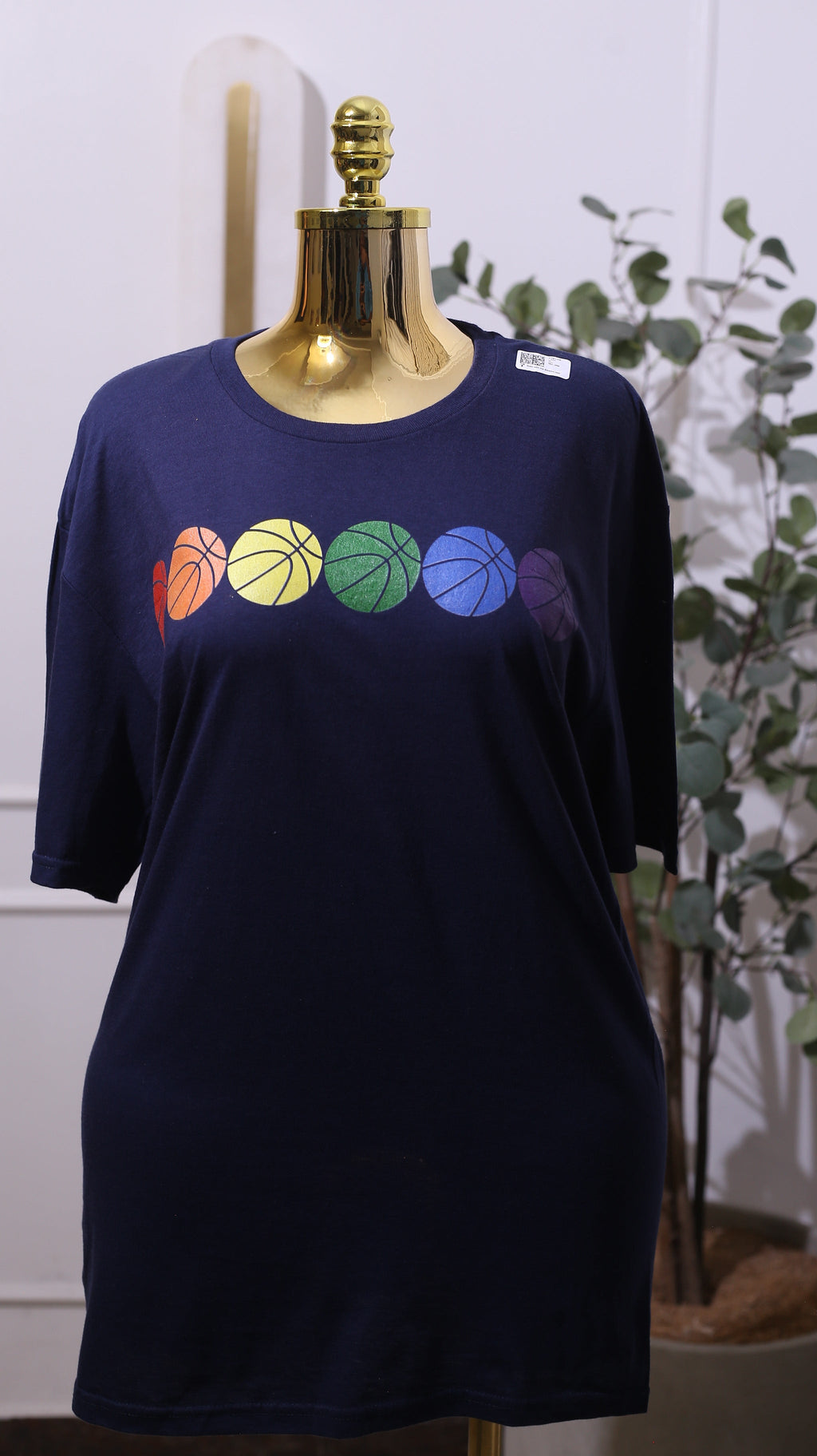 Navy Graphic T-Shirt- basketball