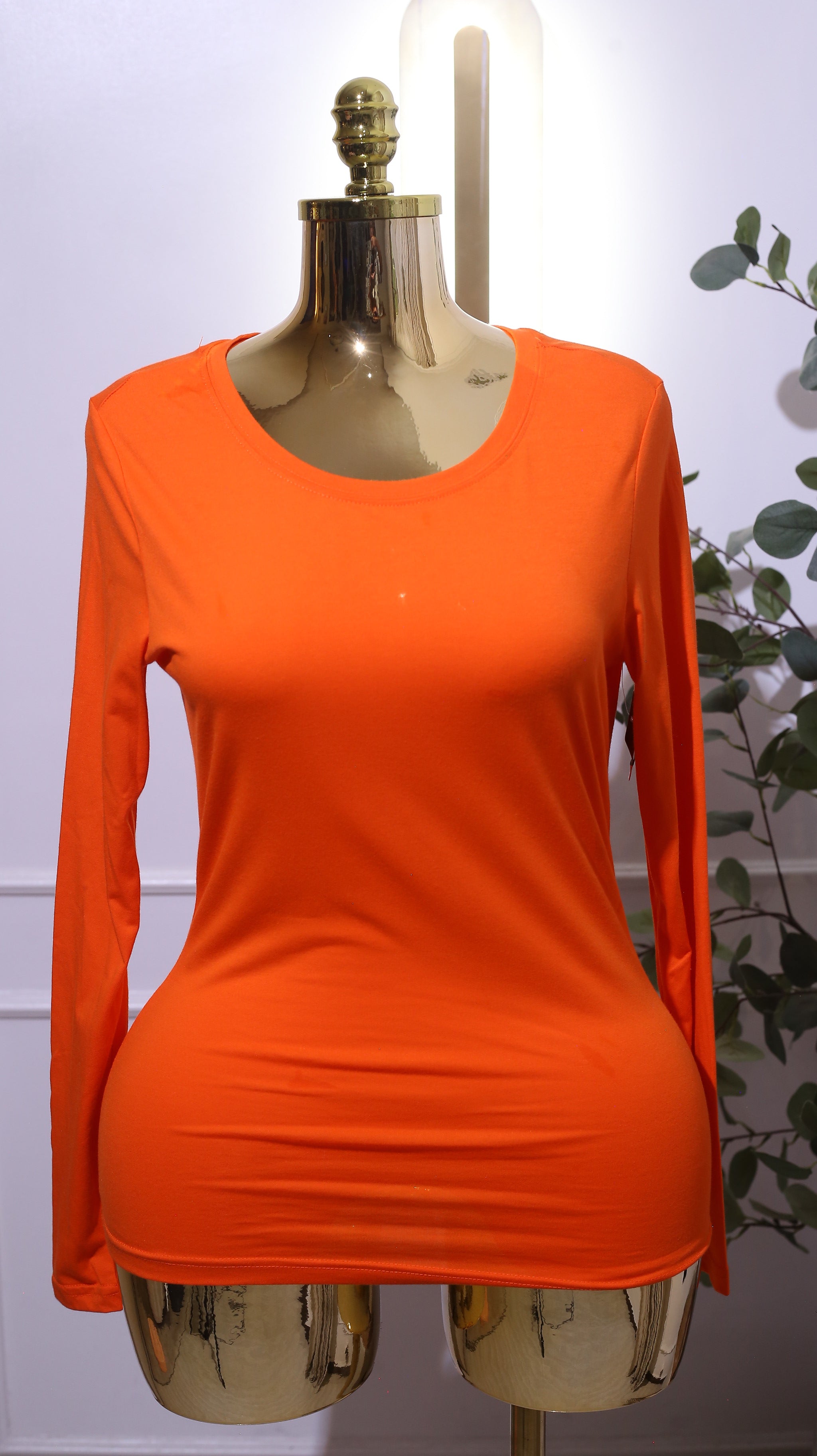 Orange Long-Sleeve Top