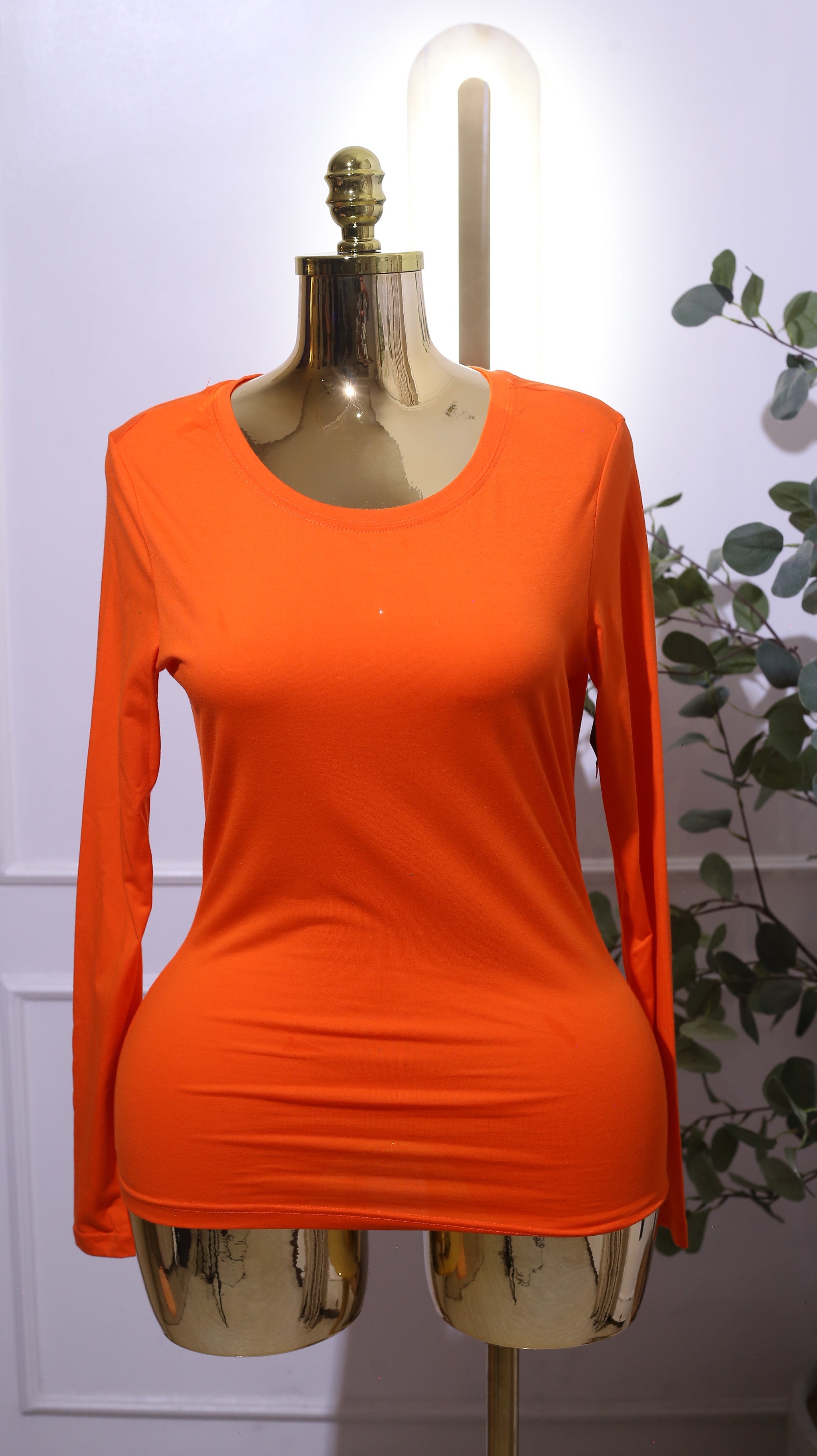 Orange Long-Sleeve Top