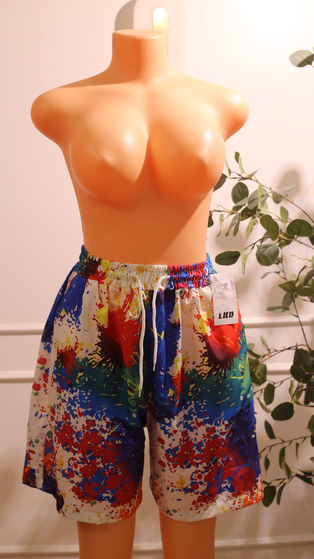Paint Splatter Patterned Shorts