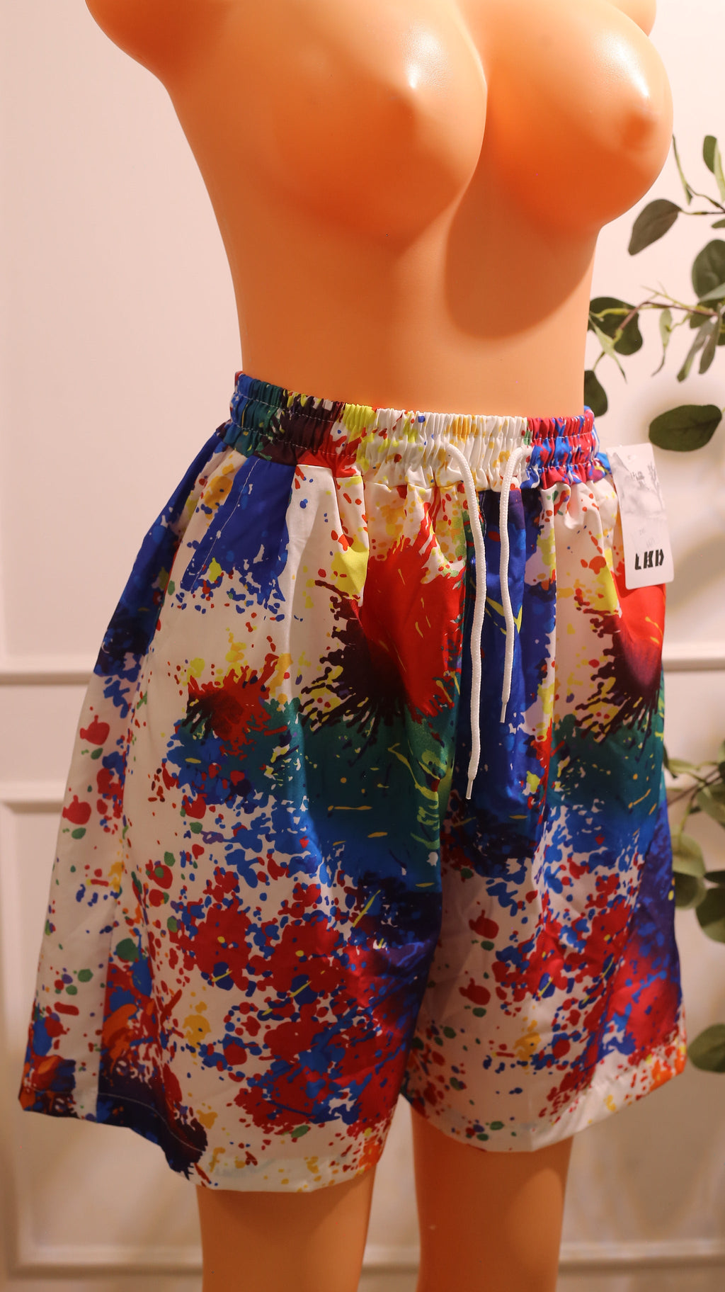 Paint Splatter Patterned Shorts