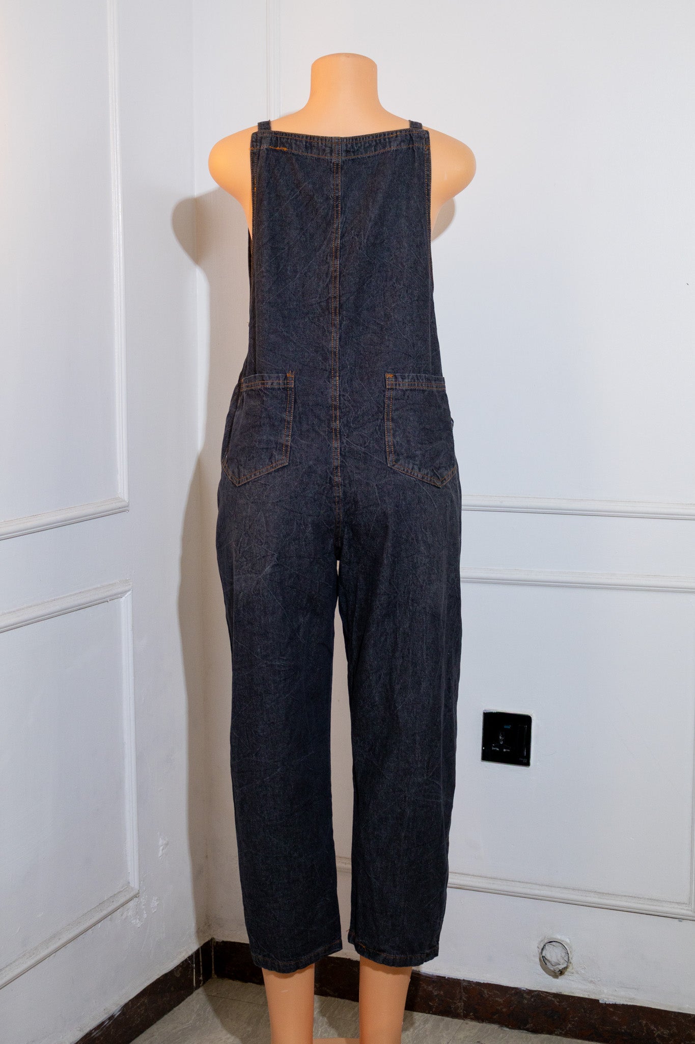 Painted Denim Bib Overalls