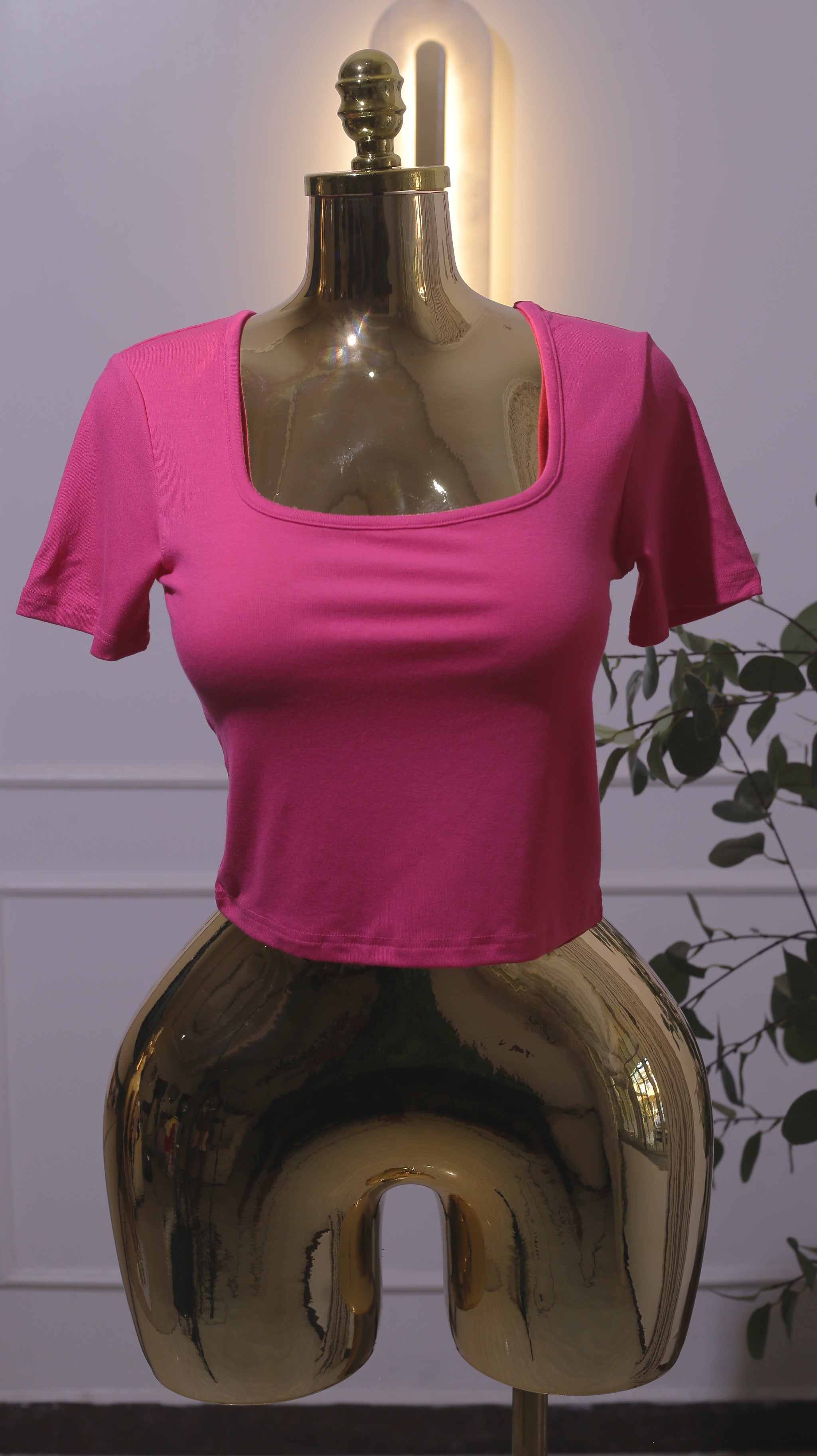 Pink Cropped T-Shirt