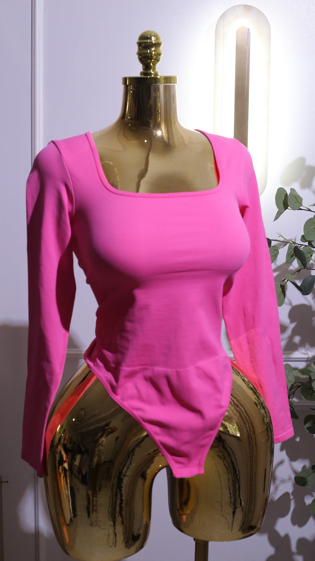 Pink Long-Sleeve Bodysuit