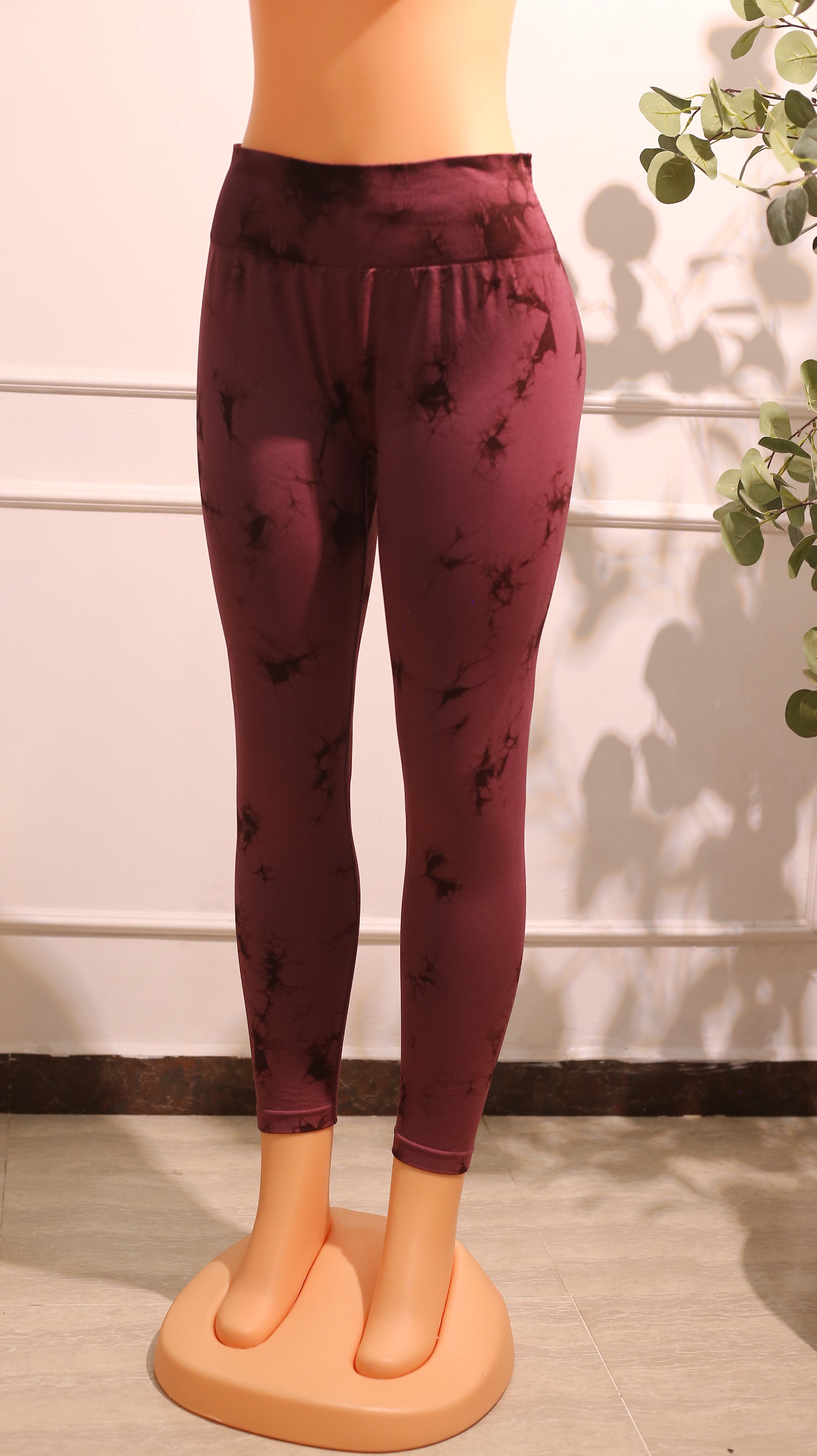 Pink Tie-Dye Athletic Leggings