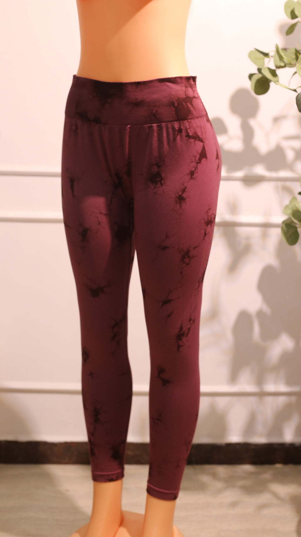 Pink Tie-Dye Athletic Leggings