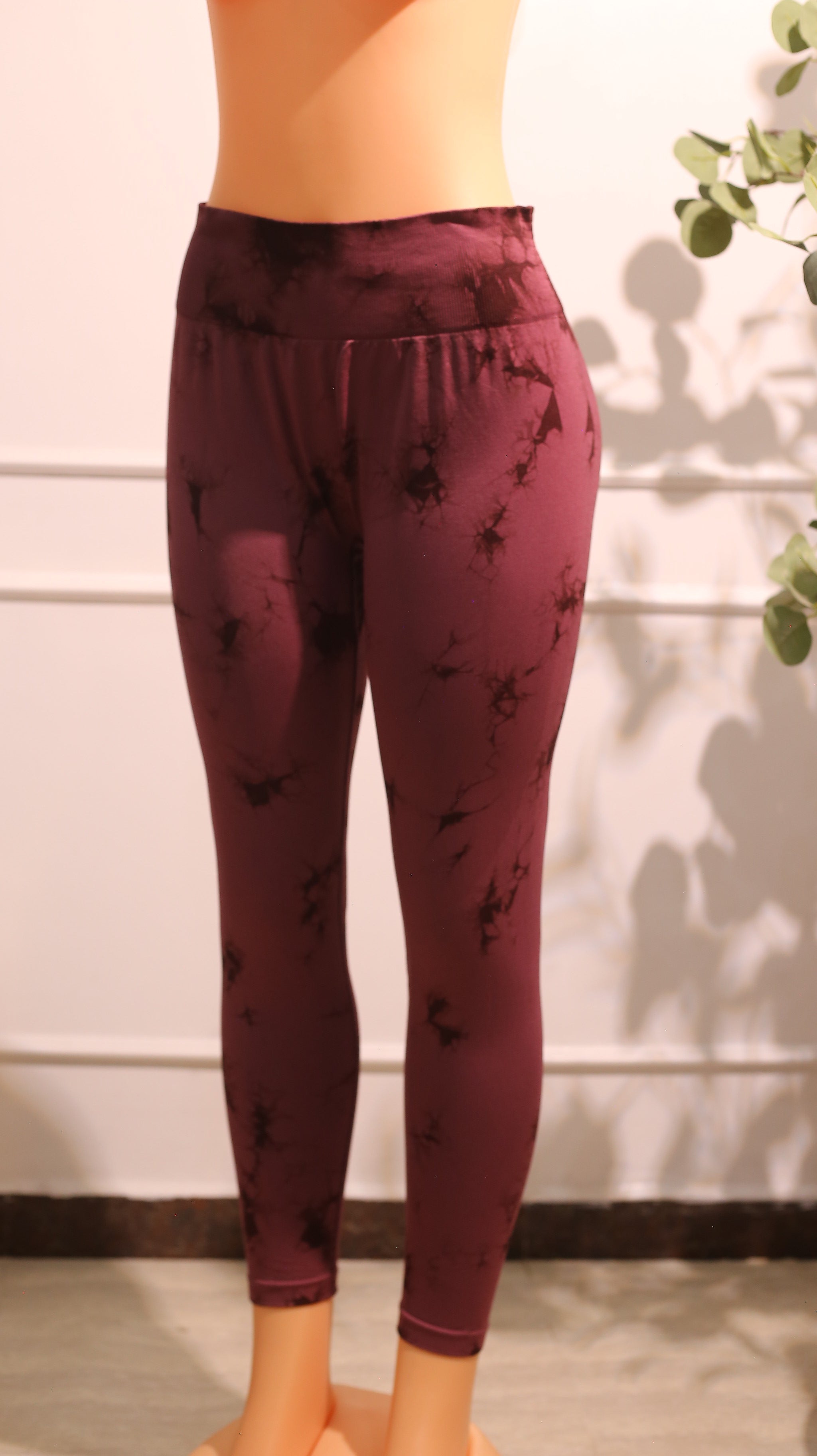 Pink Tie-Dye Athletic Leggings