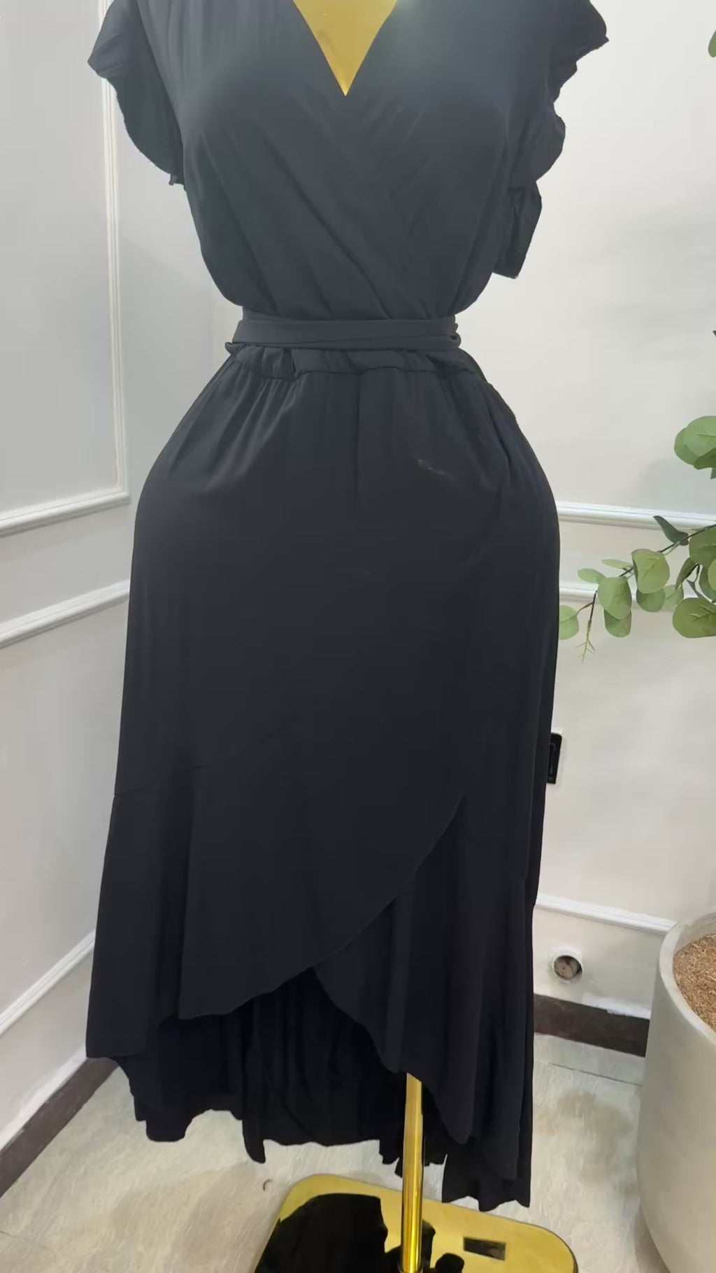 Women's Boho Beach Vacation Wrap V Neck Summer Long Maxi dresses -2XL