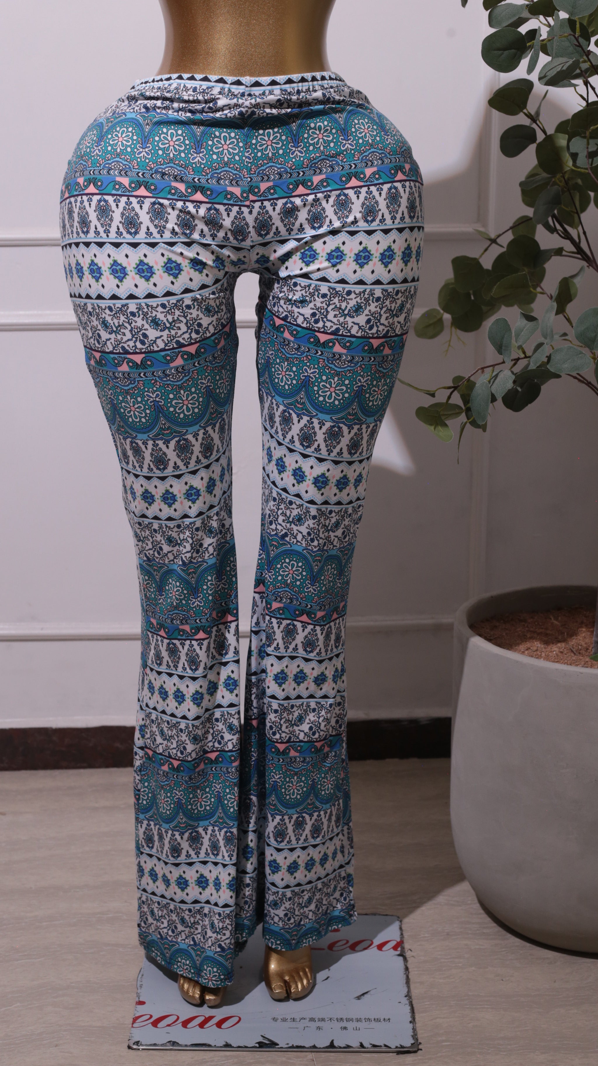 Printed Boho Flared Leggings