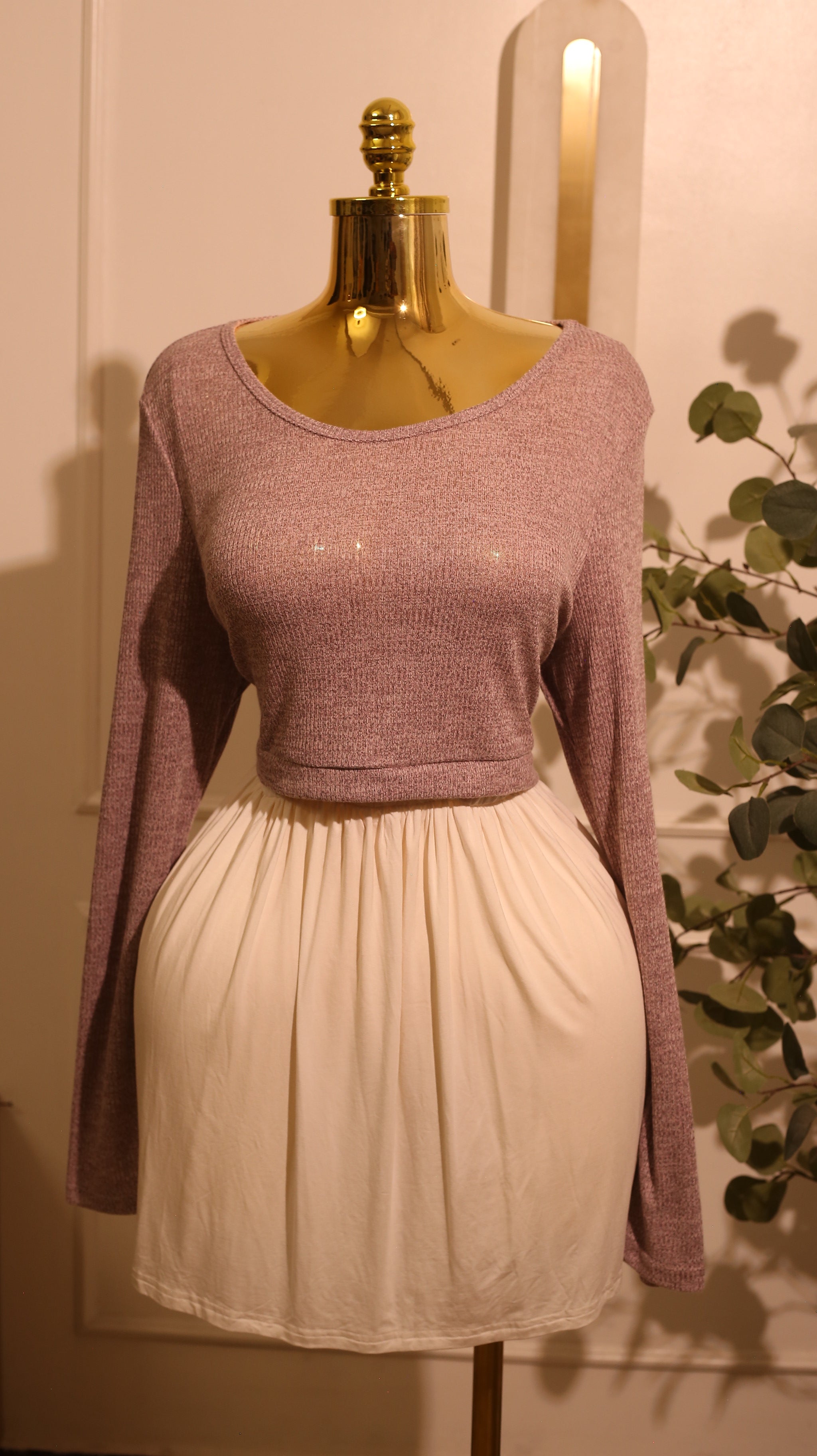 Purple and White Maternity Nursing Top