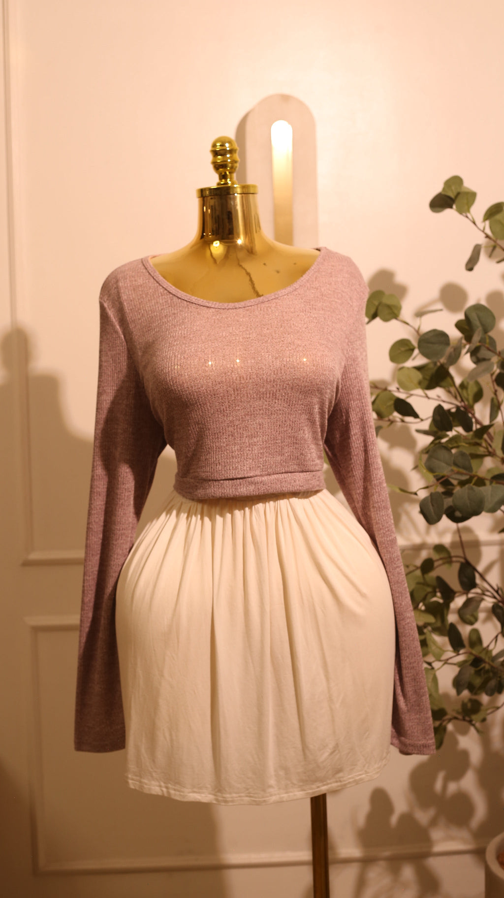 Purple and White Maternity Nursing Top
