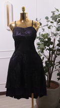 Purple Gothic High-Low Strap Dress
