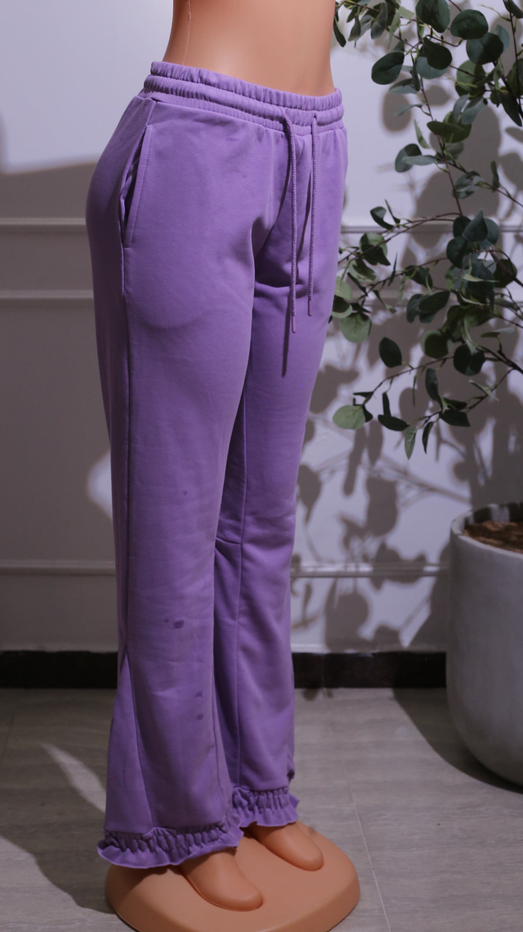 Purple Wide-Leg Pants