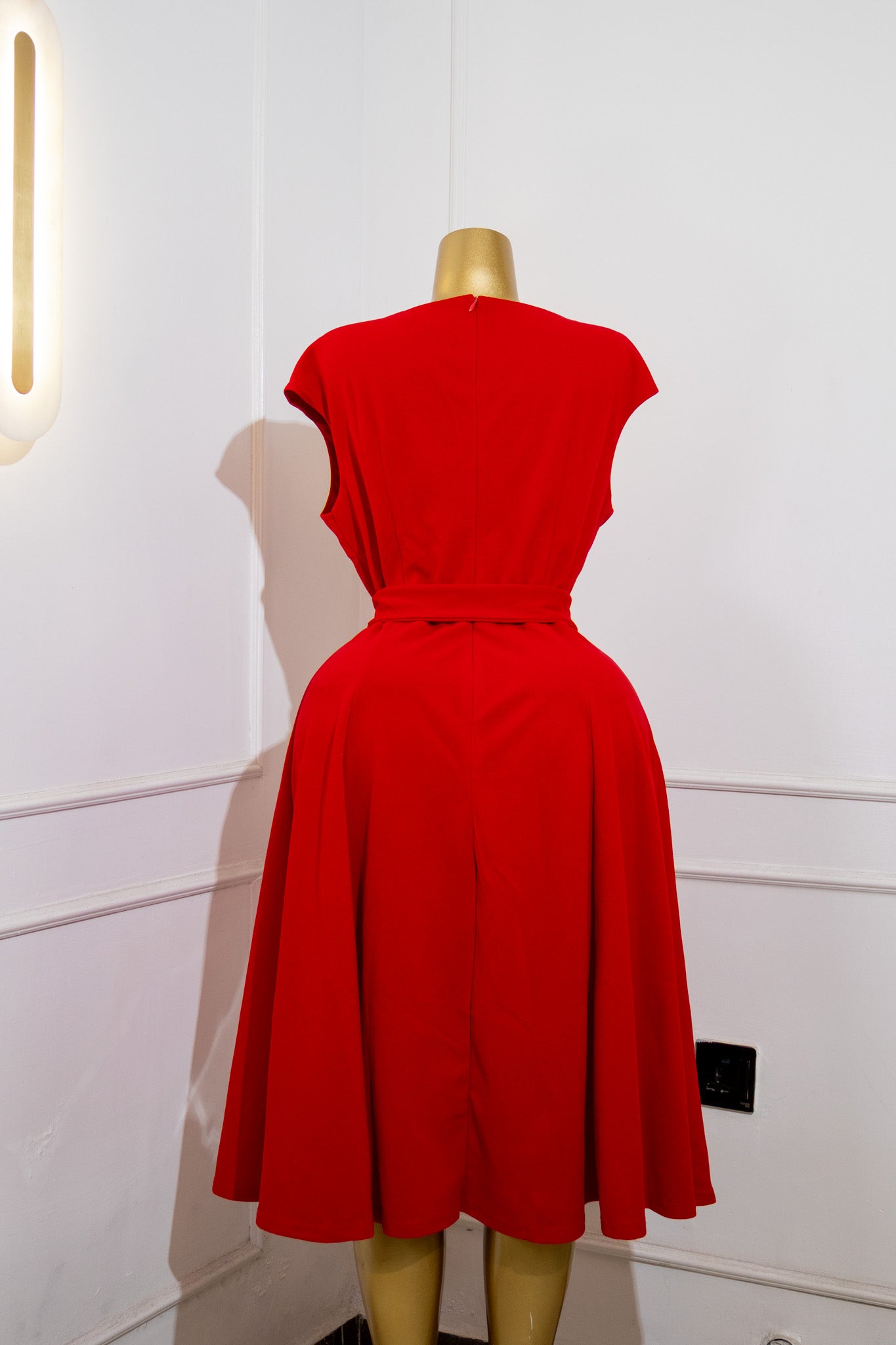 Red Bow Skater Dress
