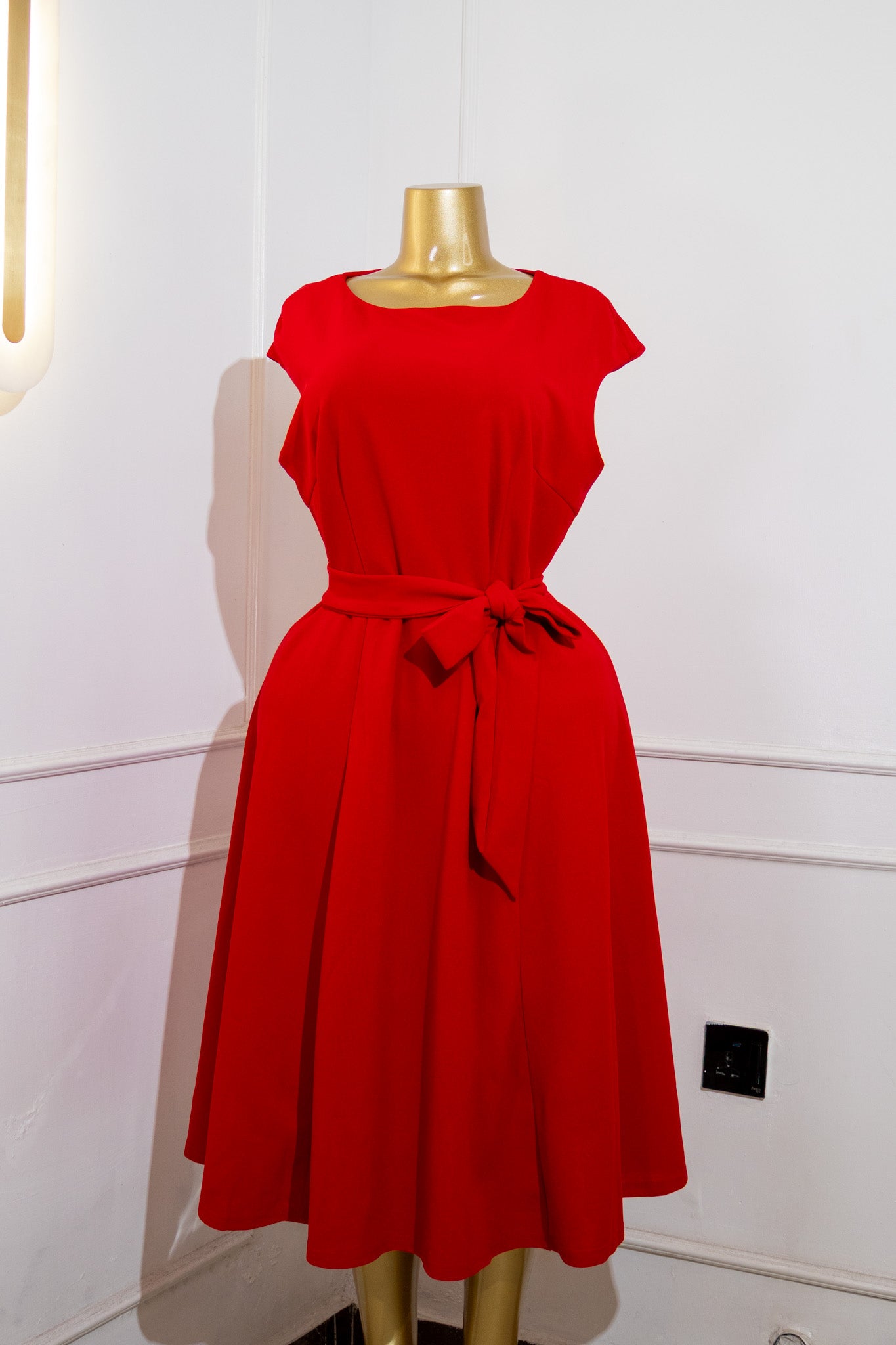 Red Bow Skater Dress