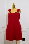 Red Eyelet Sleeveless Blouse