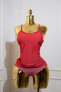 Red Tankini Swimsuit Set