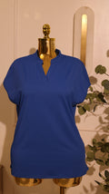 Royal Blue Figs Rafaela Oversized Scrub Top