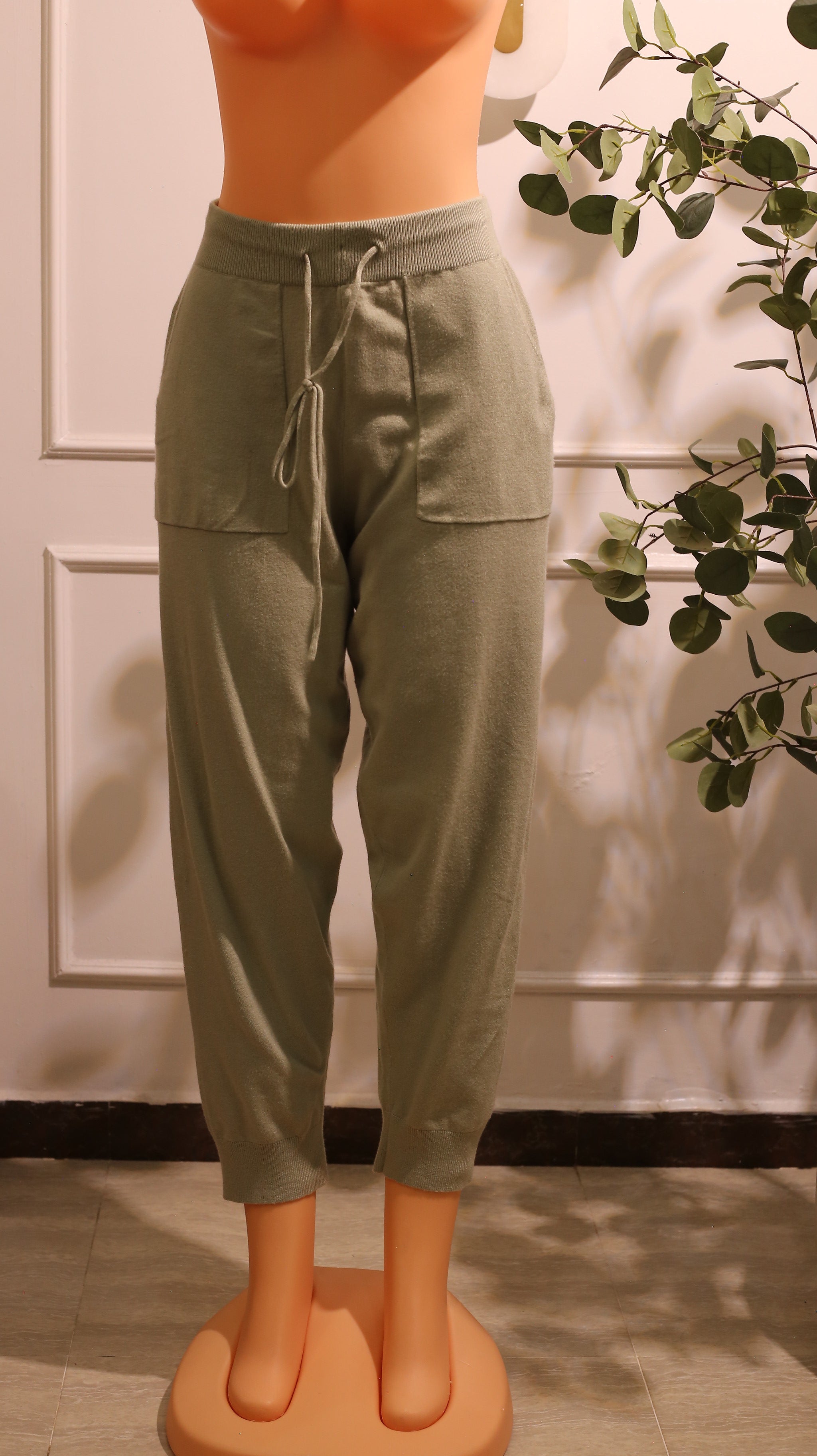 Sage Green Jersey Joggers