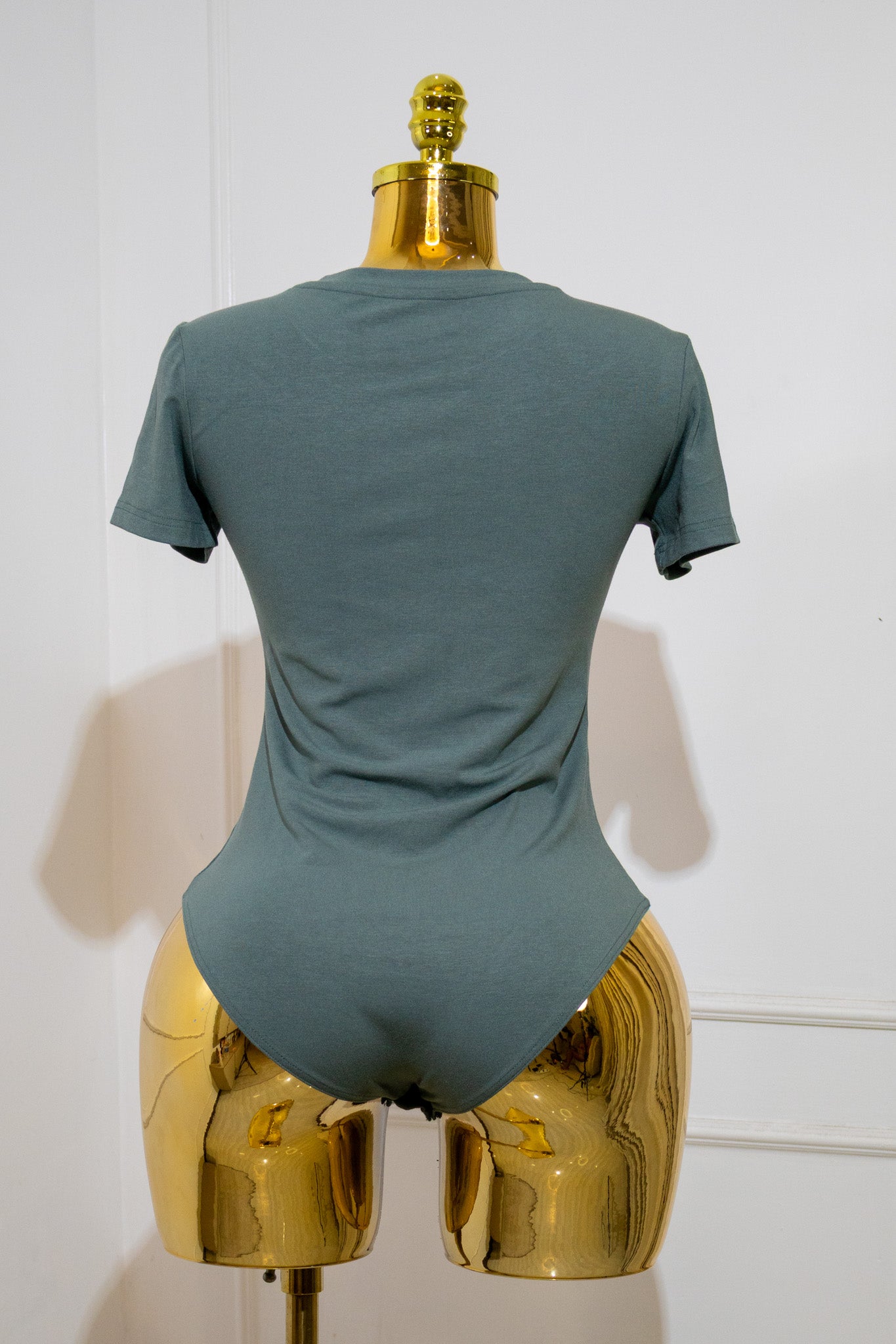 Sage Green Short-Sleeve Bodysuit