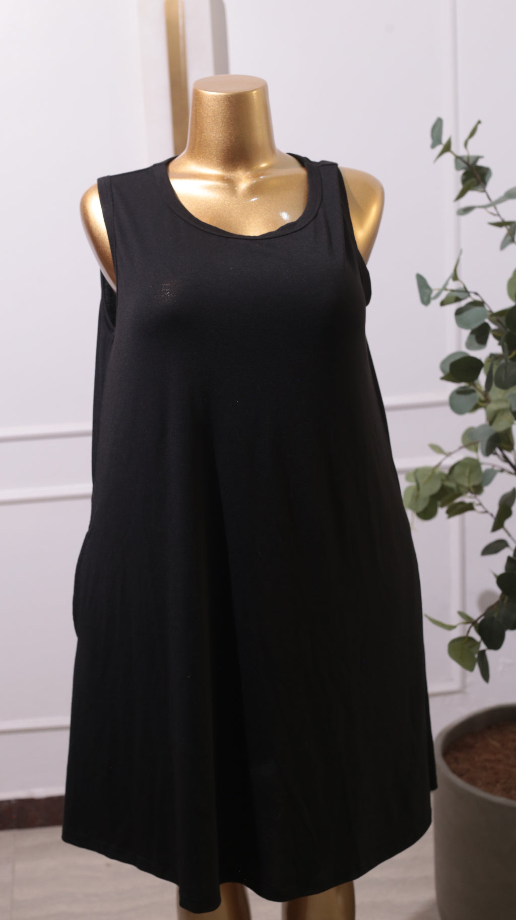 Sleeveless Black Dress Or Tank Dress